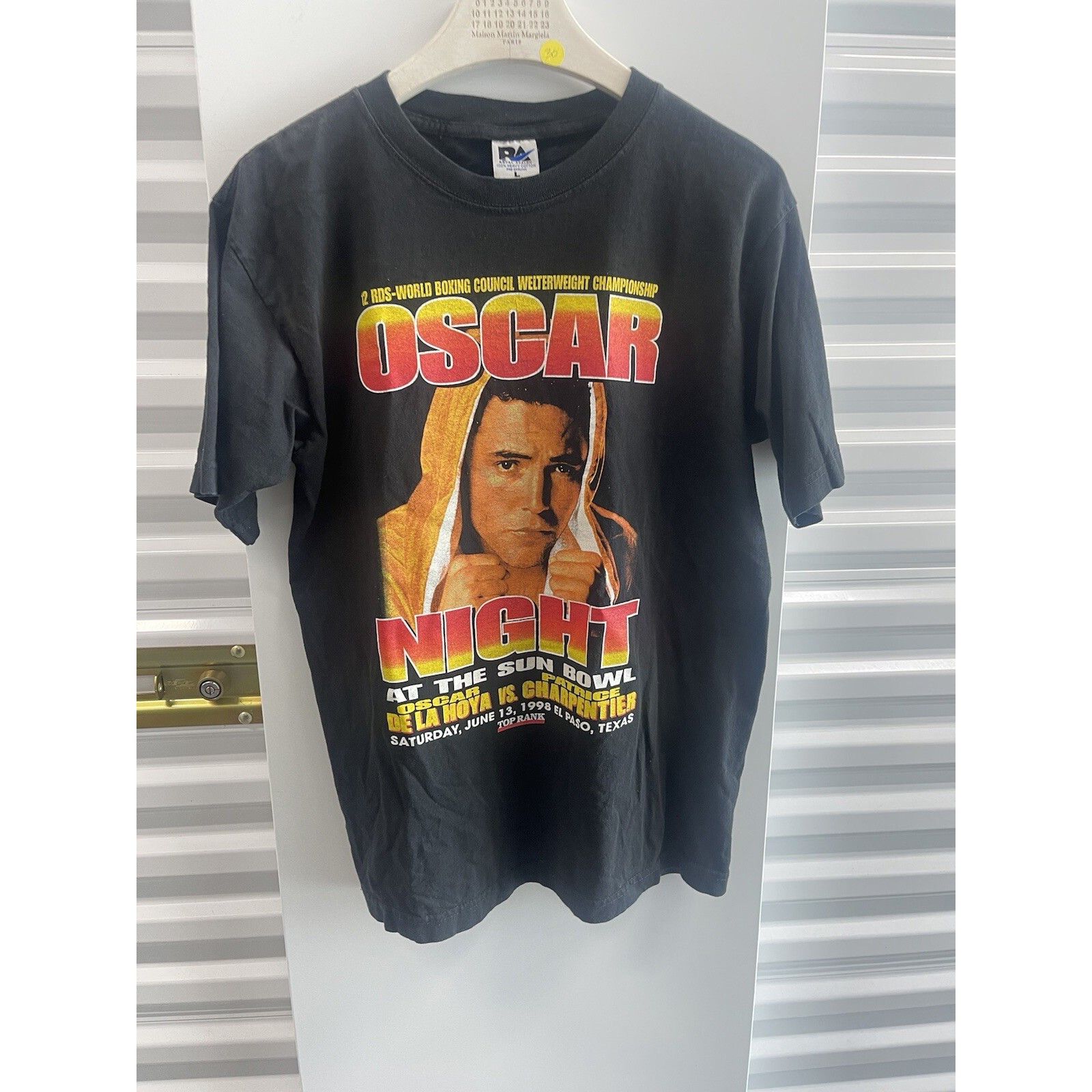 Other Vtg 90s Oscar De La Hoya Black T Shirt Oscar Night Promo Box Size US L / EU 52-54 / 3 - 1 Thumbnail