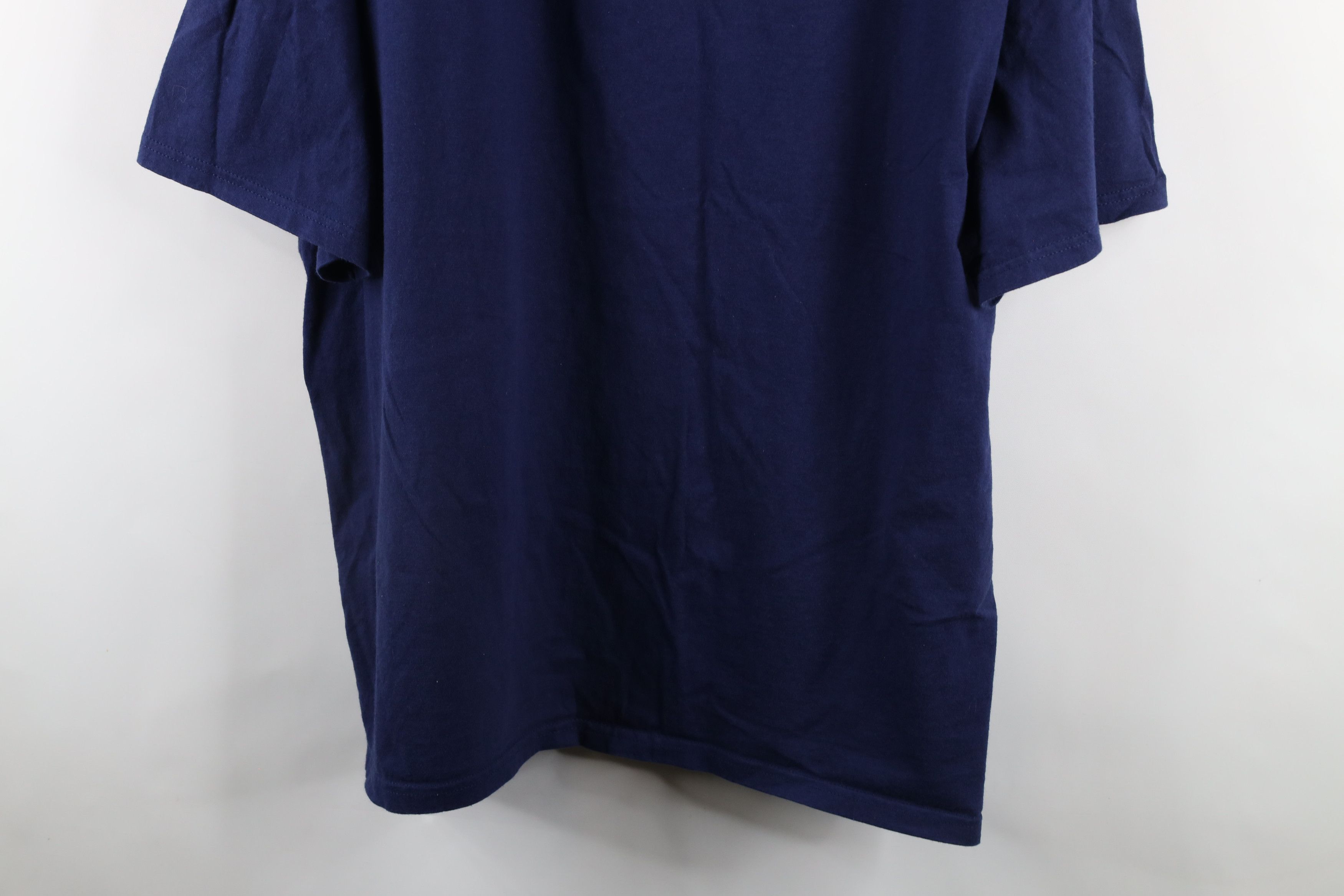 Adidas × Vintage Vintage 90s Adidas Out Short Sleeve T-Shirt Blue Cotton Size US XXL / EU 58 / 5 - 3 Thumbnail