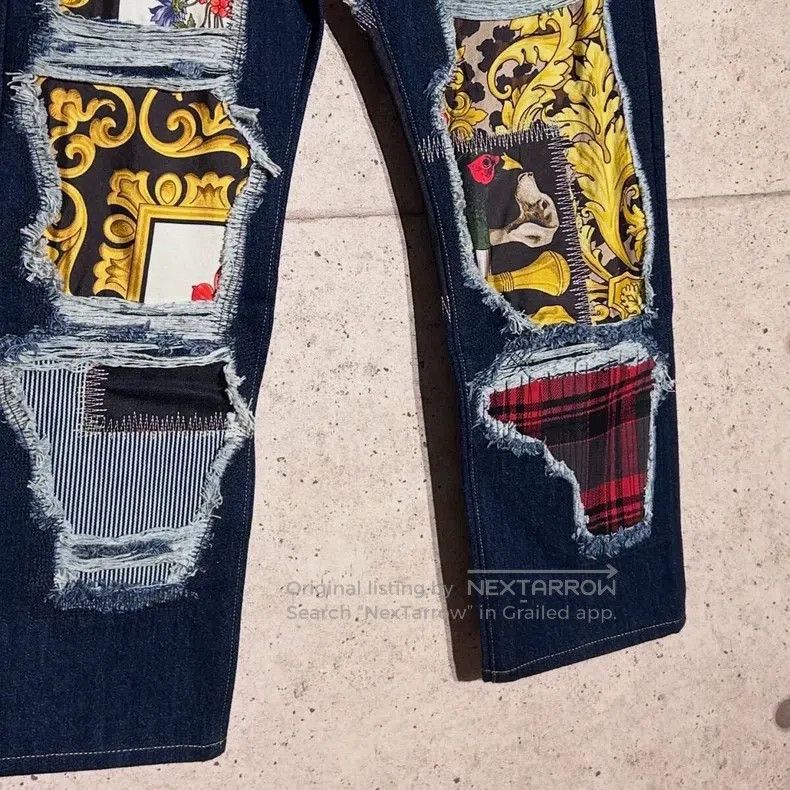 Junya Watanabe Junya Watanabe size XS Distressed cat whisker patched deni Size US 27 - 5 Thumbnail