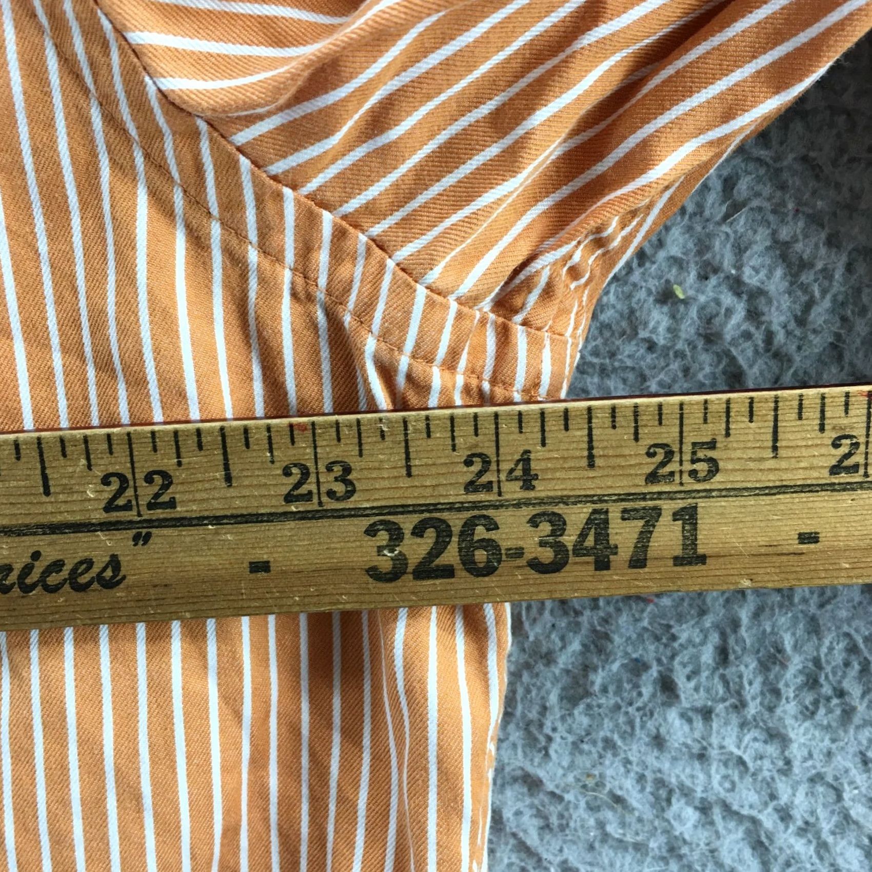 Banana Republic Banana Republic Button Up Shirt Men L Orange Striped Cotton Long Sleeve Collared Size US L / EU 52-54 / 3 - 5 Thumbnail