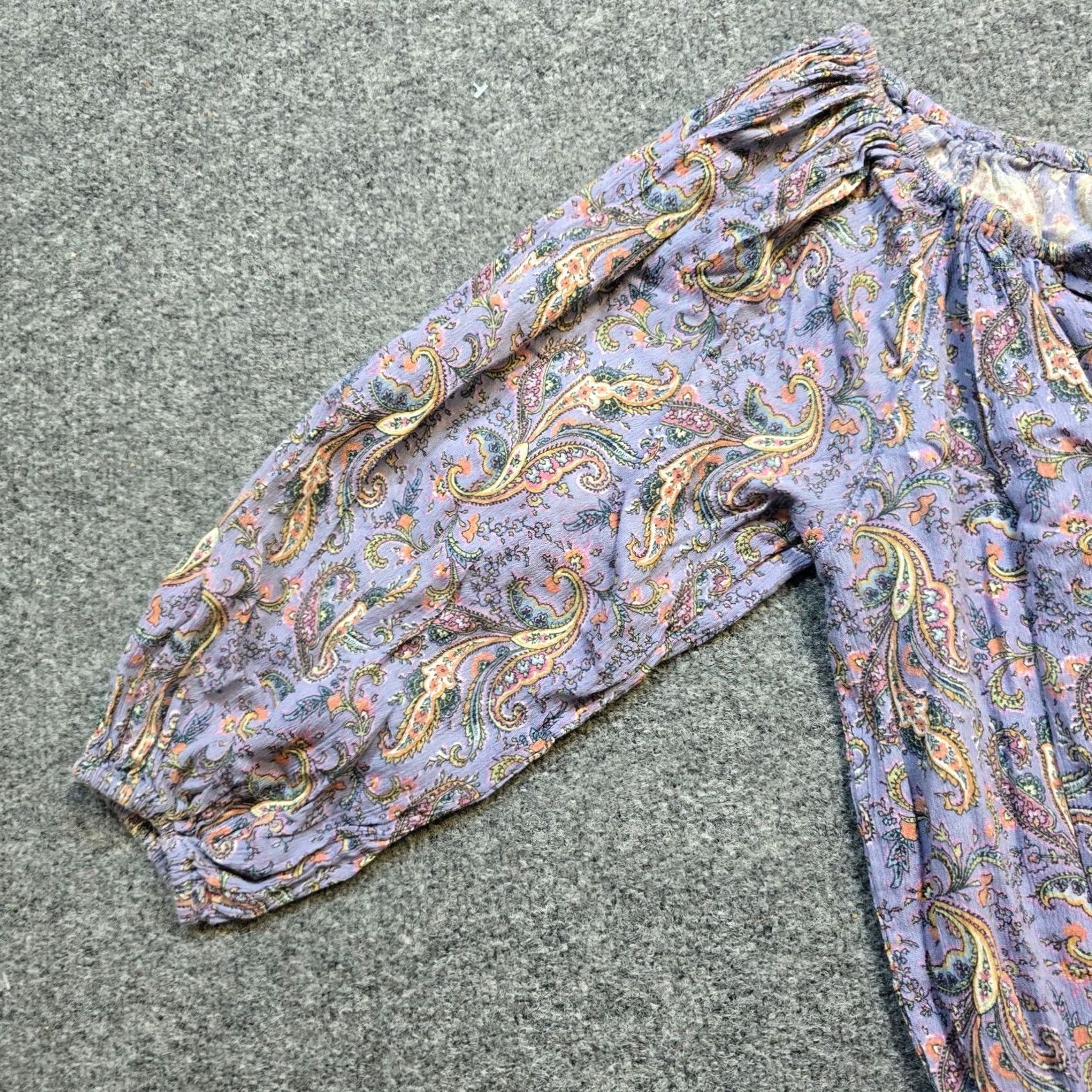 Ralph Lauren VINTAGE Denim & Supply Ralph Lauren Dress Womens M Purple Paisley Boho Hippie Casual Size M / US 6-8 / IT 42-44 - 4 Thumbnail