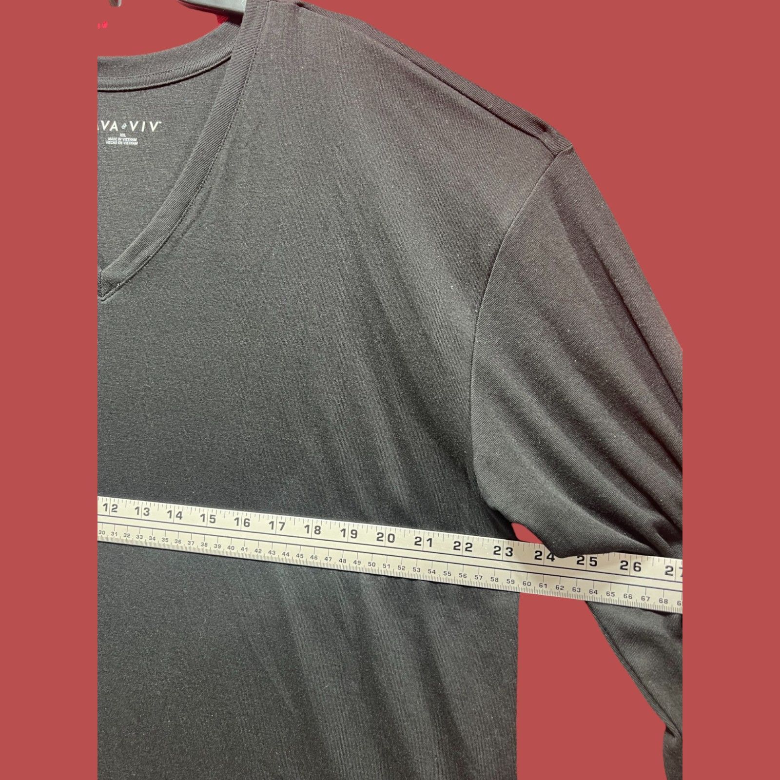 Other Ava & Viv - Women's V-neck Long Sleeve T-Shirt - Black - XXL Size XXL / US 16-18 / IT 52-54 - 4 Thumbnail