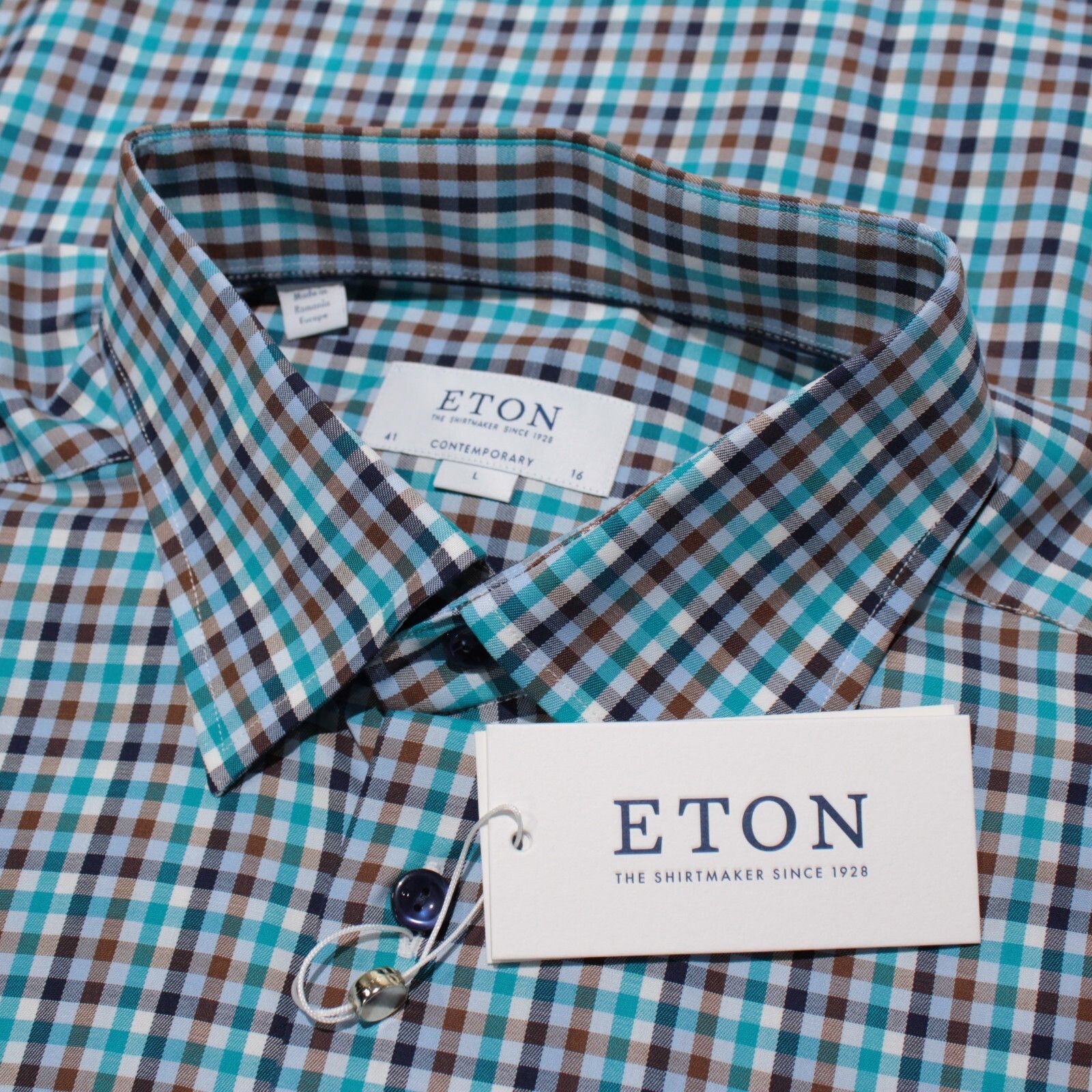 Eton Eton New with tags Shirt Size L US In Blue Size US L / EU 52-54 / 3 - 1 Thumbnail