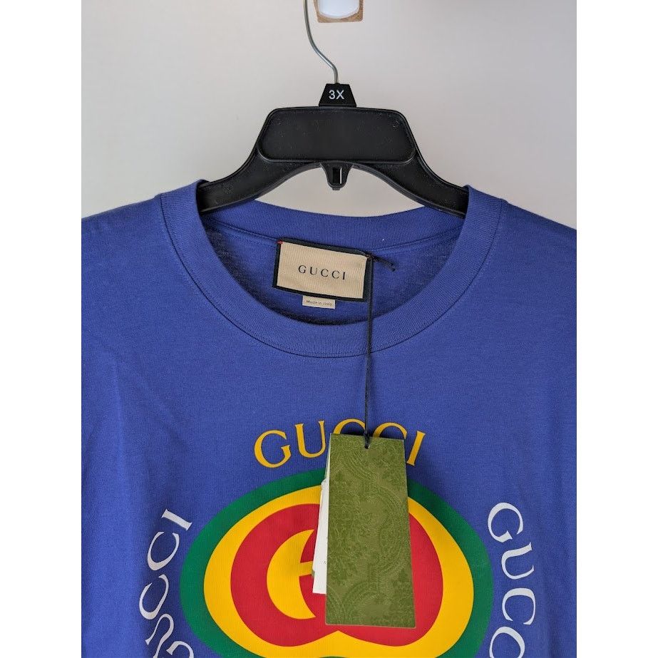 Gucci o1rshd1 Short Sleeve T-Shirt in Blue Size US M / EU 48-50 / 2 - 6 Thumbnail