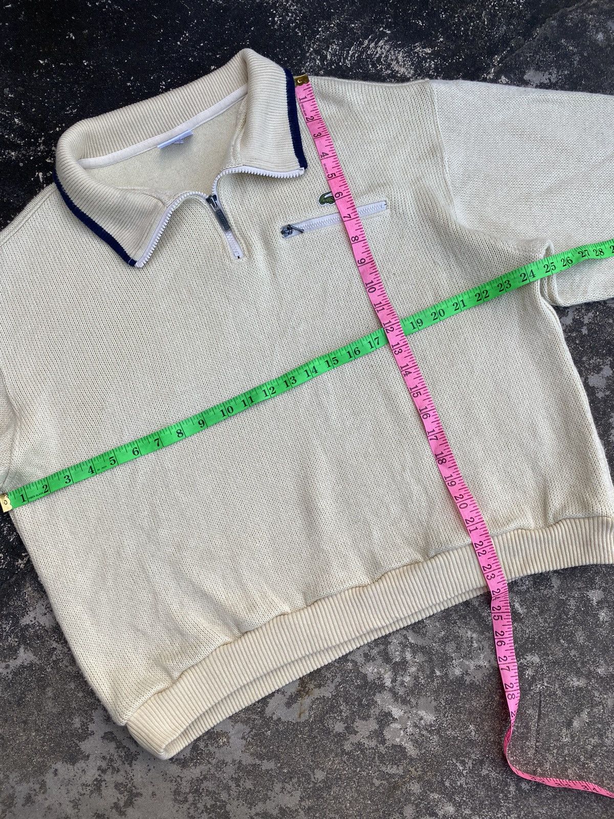 Lacoste Vintage Lacoste Baggy Knitwear Half Zipper Sweatshirt Size US L / EU 52-54 / 3 - 10 Thumbnail