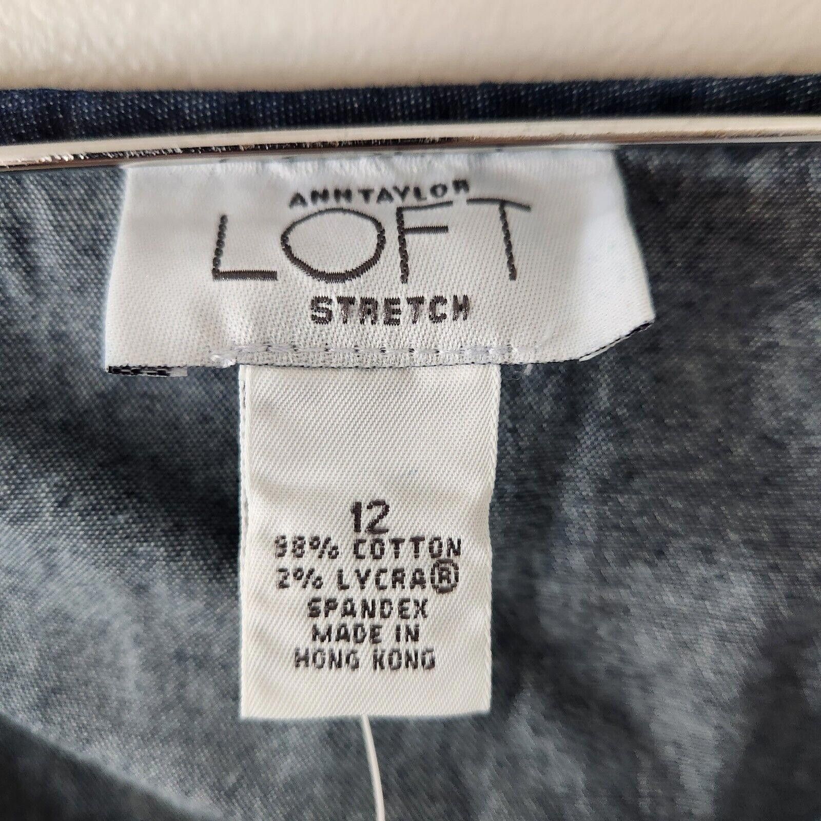Ann Taylor NWT Ann Taylor Loft Stretch Sleeveless Denim Blouse Size 12 Size XL / US 12-14 / IT 48-50 - 4 Thumbnail