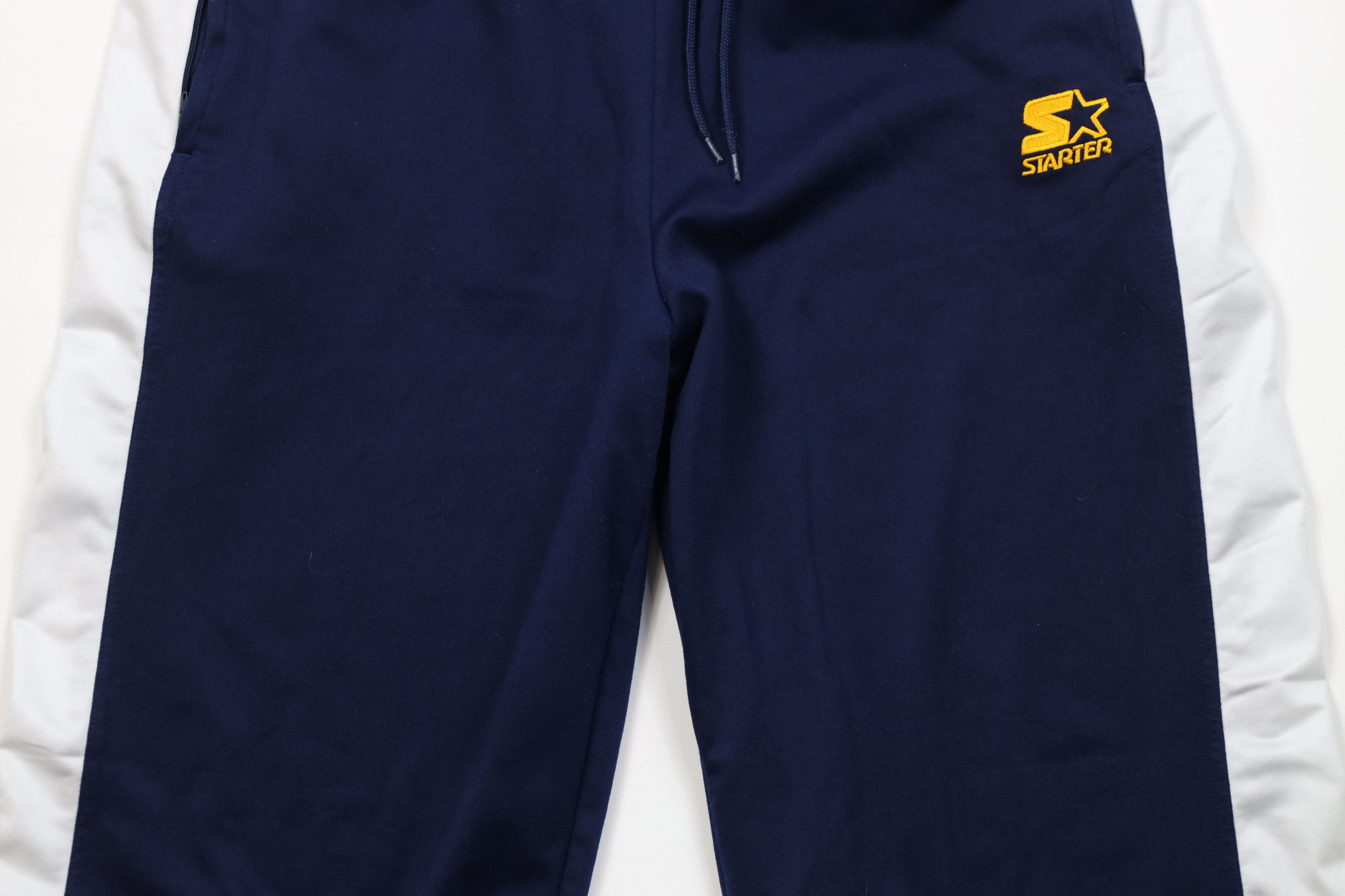Starter Vintage 90s Starter Block Wide Leg Sweatpants Pants Blue Size US 38 / EU 54 - 3 Thumbnail