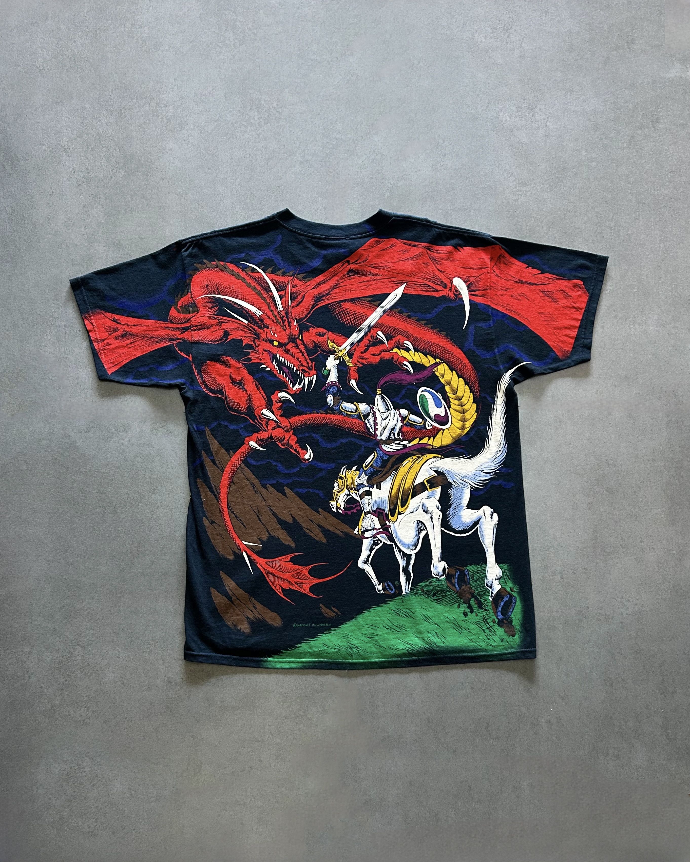 Liquid Blue Liquid Blue Dark Fantasy Dragon Black T-Shirt Size US XL / EU 56 / 4 - 2 Thumbnail