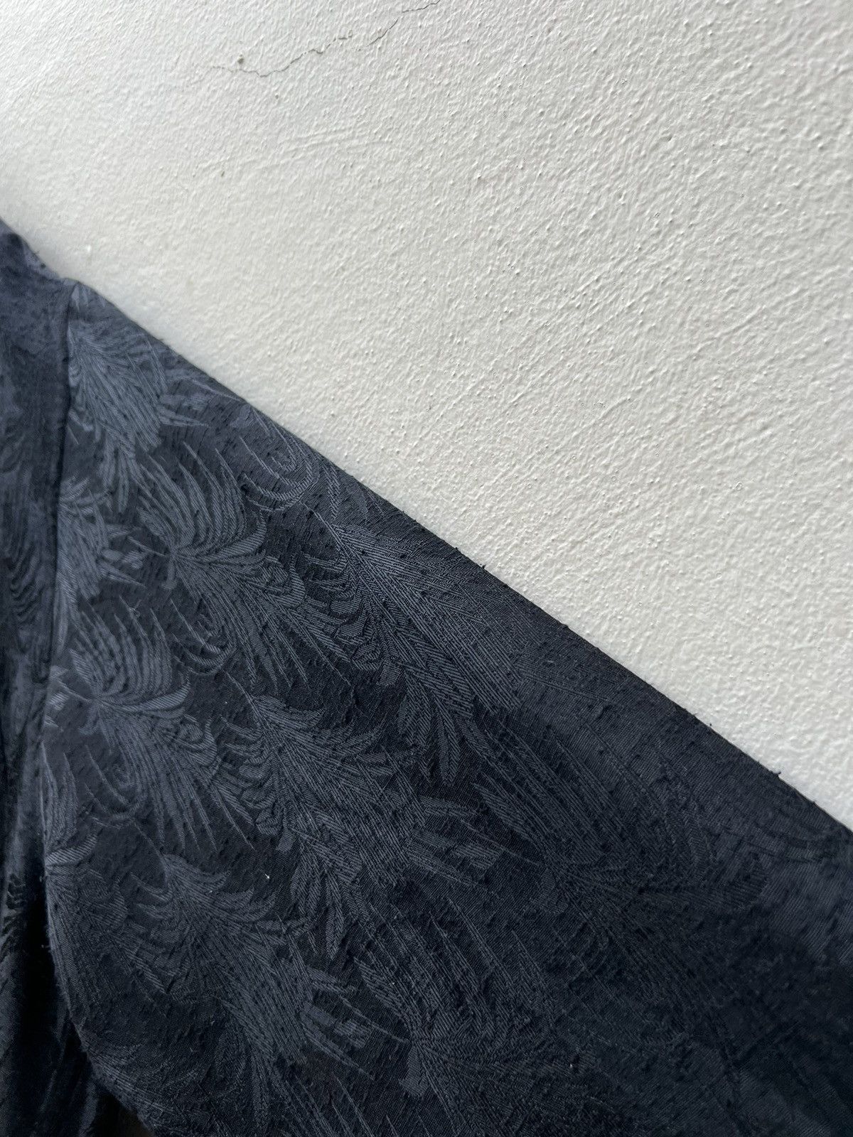 Johnbull Vintage 80s John Bull Zou Zou Raw Silk Black Jacquard Shirt Size US XL / EU 56 / 4 - 10 Thumbnail