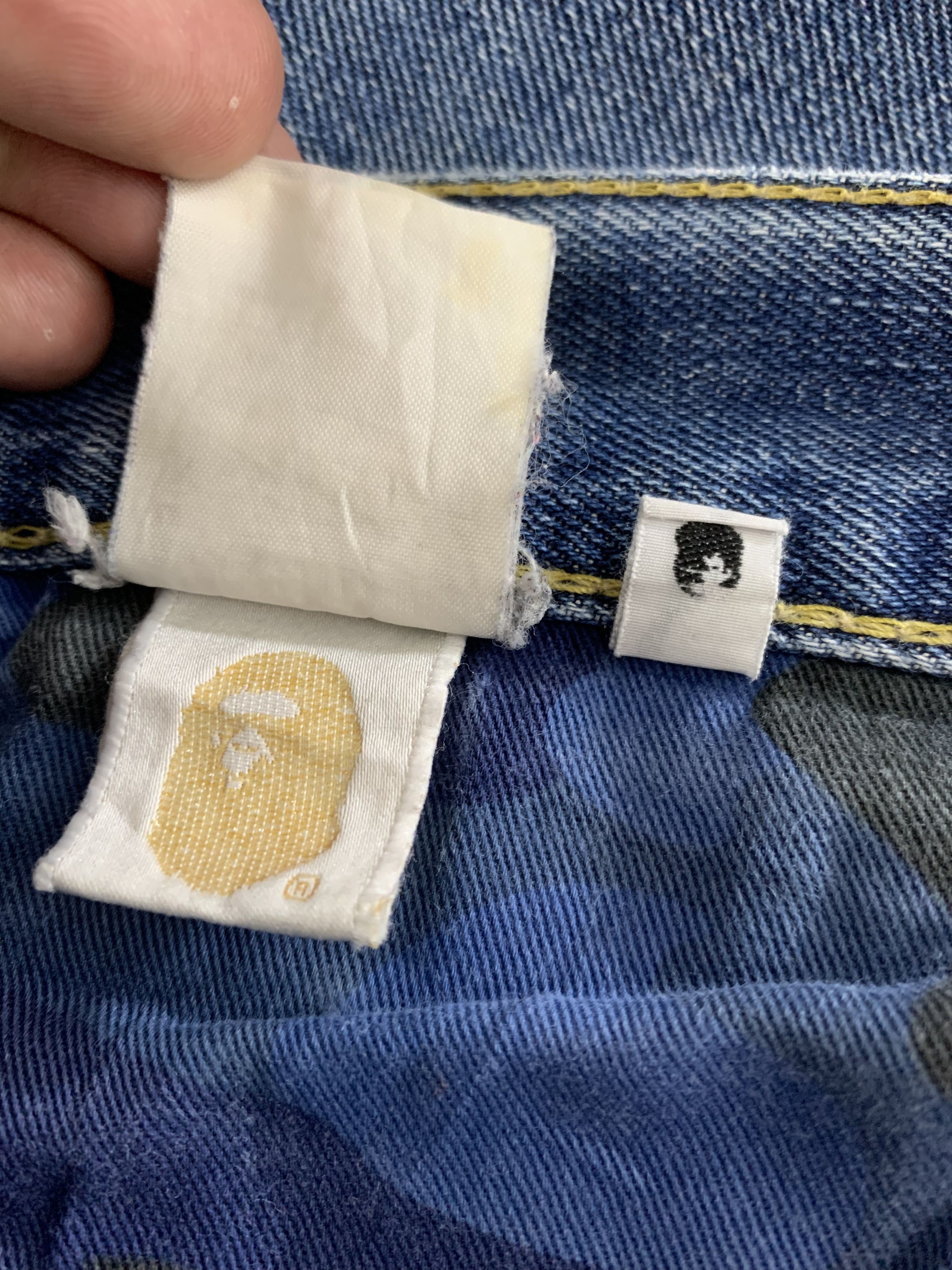 Bape OG A Bathing Ape Distressed Bape Jeans Bapesta Denim Size US 38 / EU 54 - 12 Thumbnail