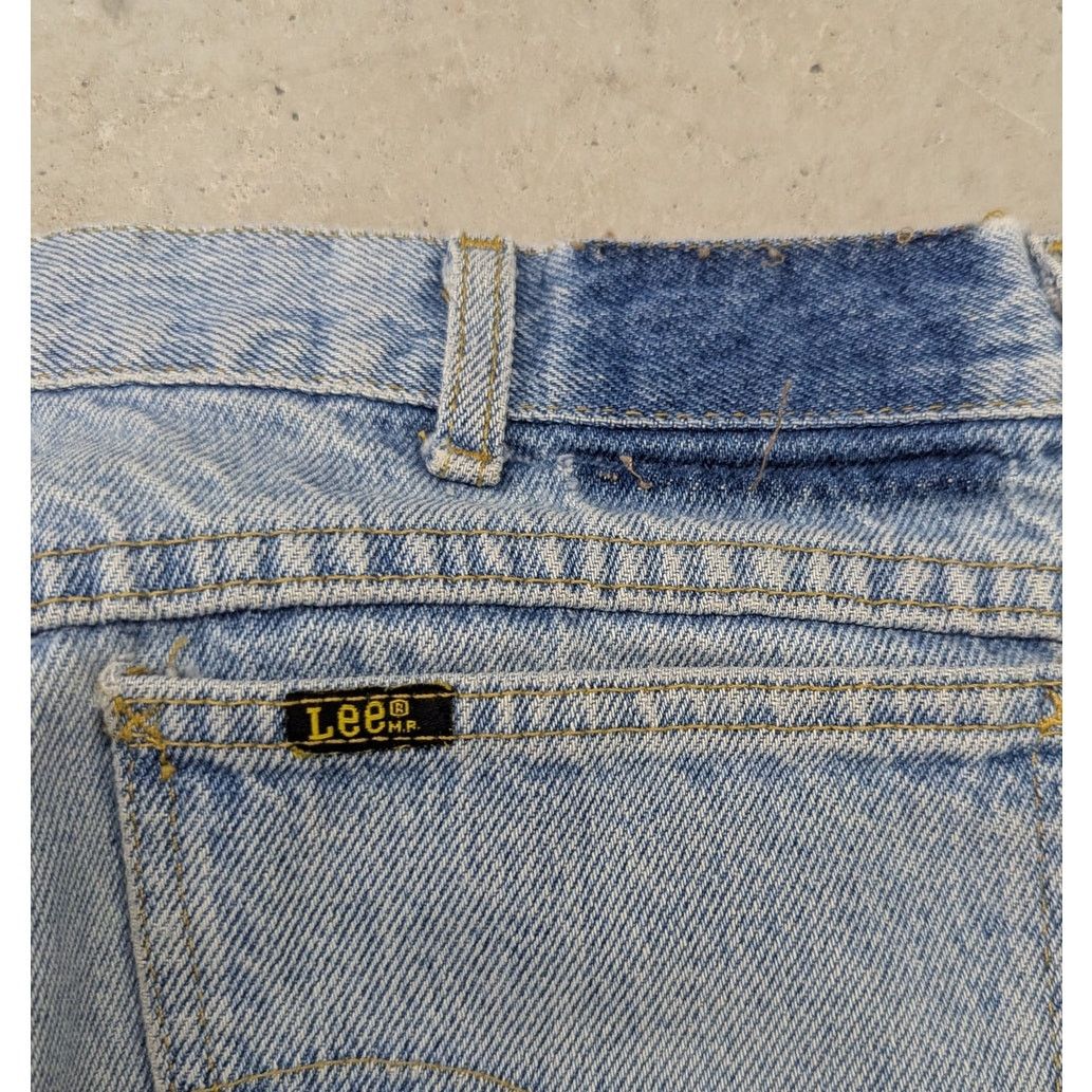 Lee × Vintage Vintage Lee Storm Rider Light Blue Distressed Denim Jeans Size US 34 / EU 50 - 3 Thumbnail
