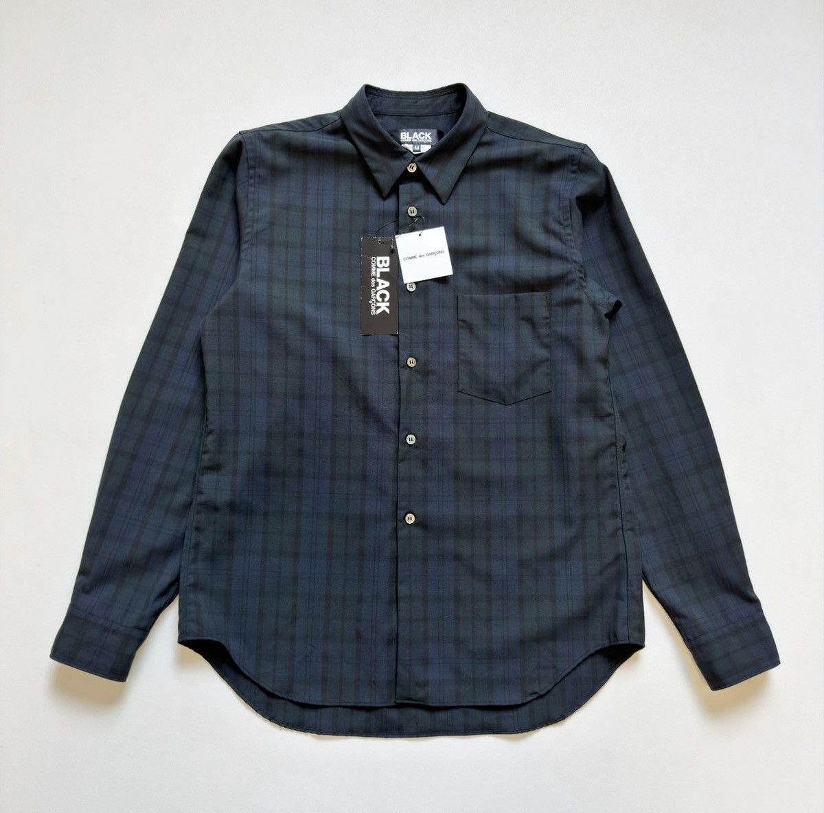 Comme des Garcons A/W 22 Over Dyed Tartan Check Shirt Size US M / EU 48-50 / 2 - 1 Thumbnail