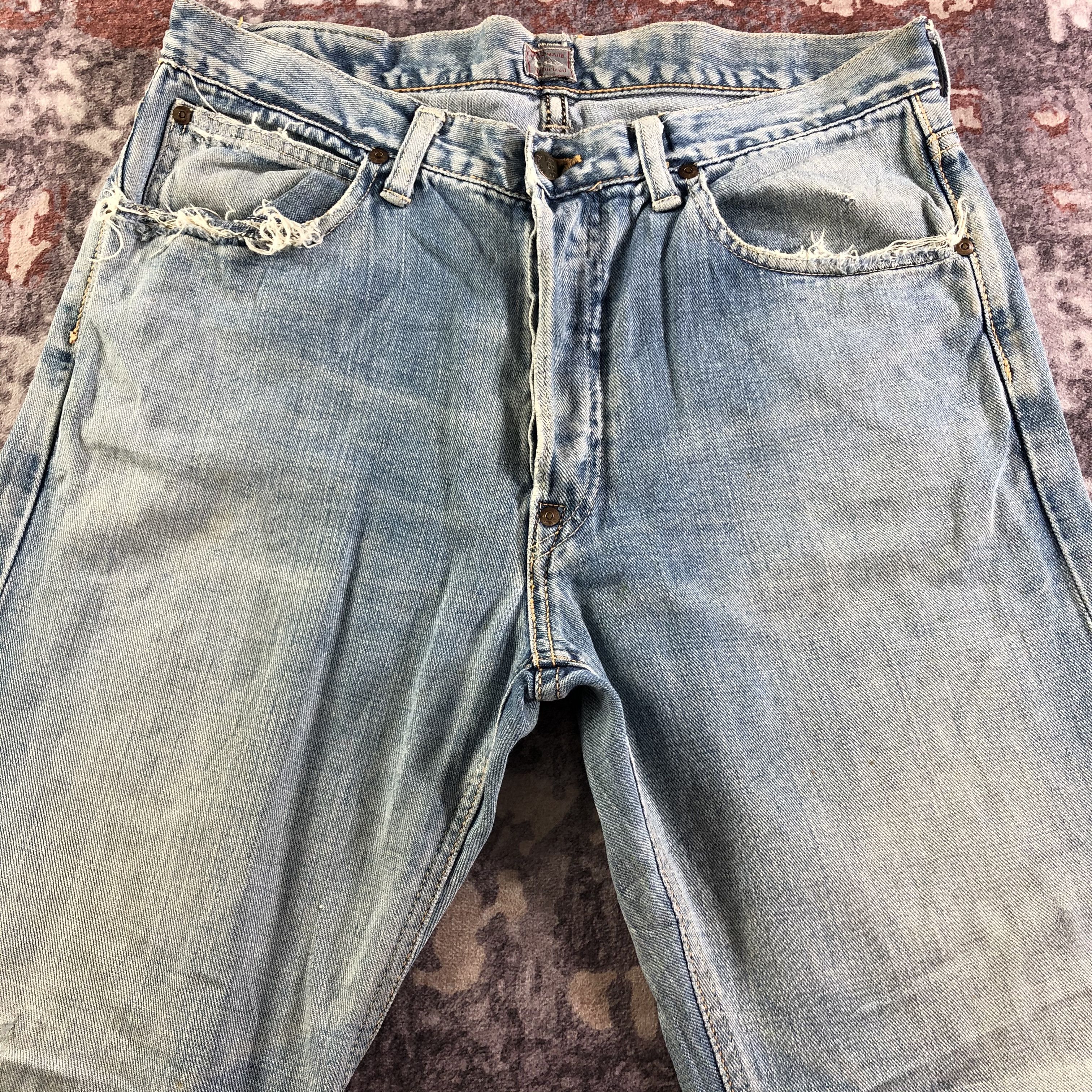 Lee Vintage Blue Wash Lee Riders Selvedge Jeans-JM3637 Size US 33 - 3 Thumbnail