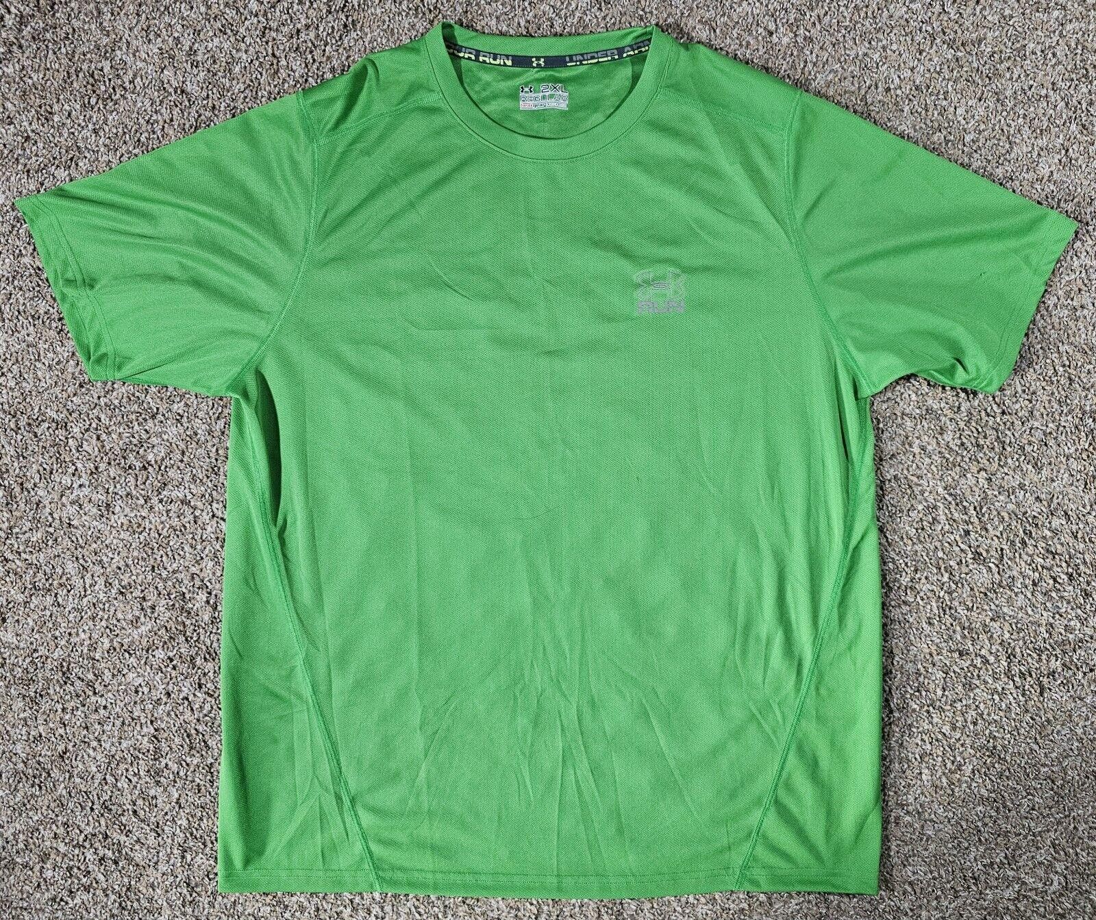 Under Armour Under Armour Run heat gear 2XL Short sleeve Green shirt Size US XXL / EU 58 / 5 - 1 Thumbnail