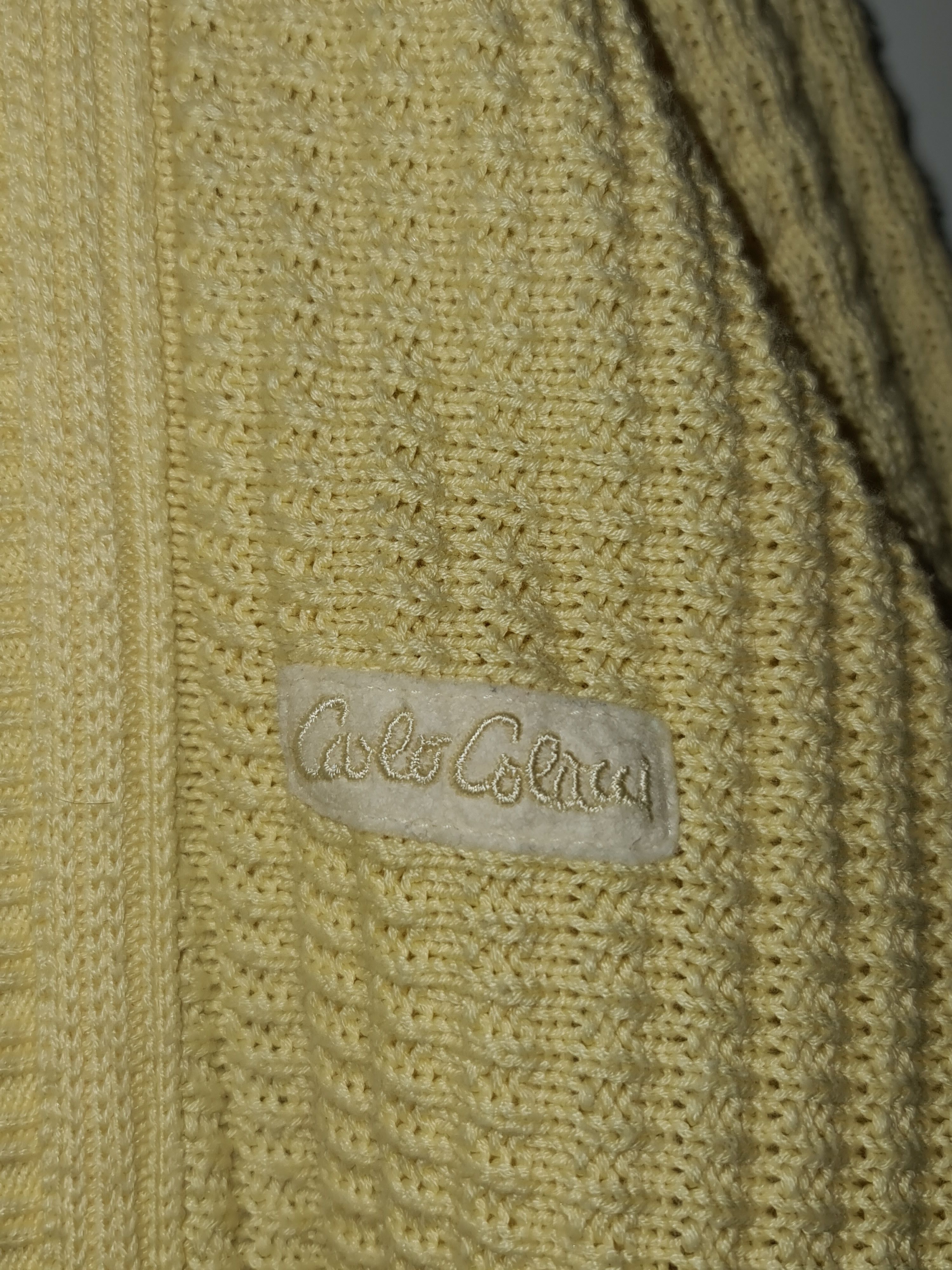 Carlo Colucci 90S Vintage Carlo Colucci Knitted yellow cardigan Size US M / EU 48-50 / 2 - 7 Thumbnail
