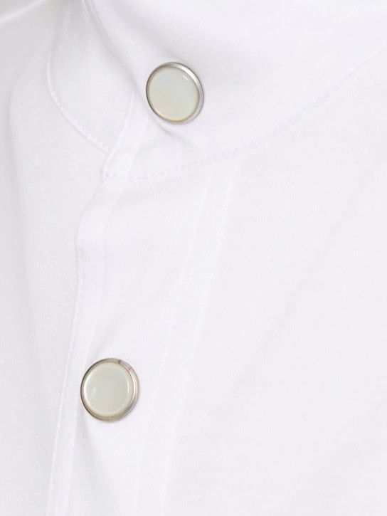 Kiton o1lsvrm0425 Hooded Cotton Denim Shirt in White Size US M / EU 48-50 / 2 - 5 Thumbnail