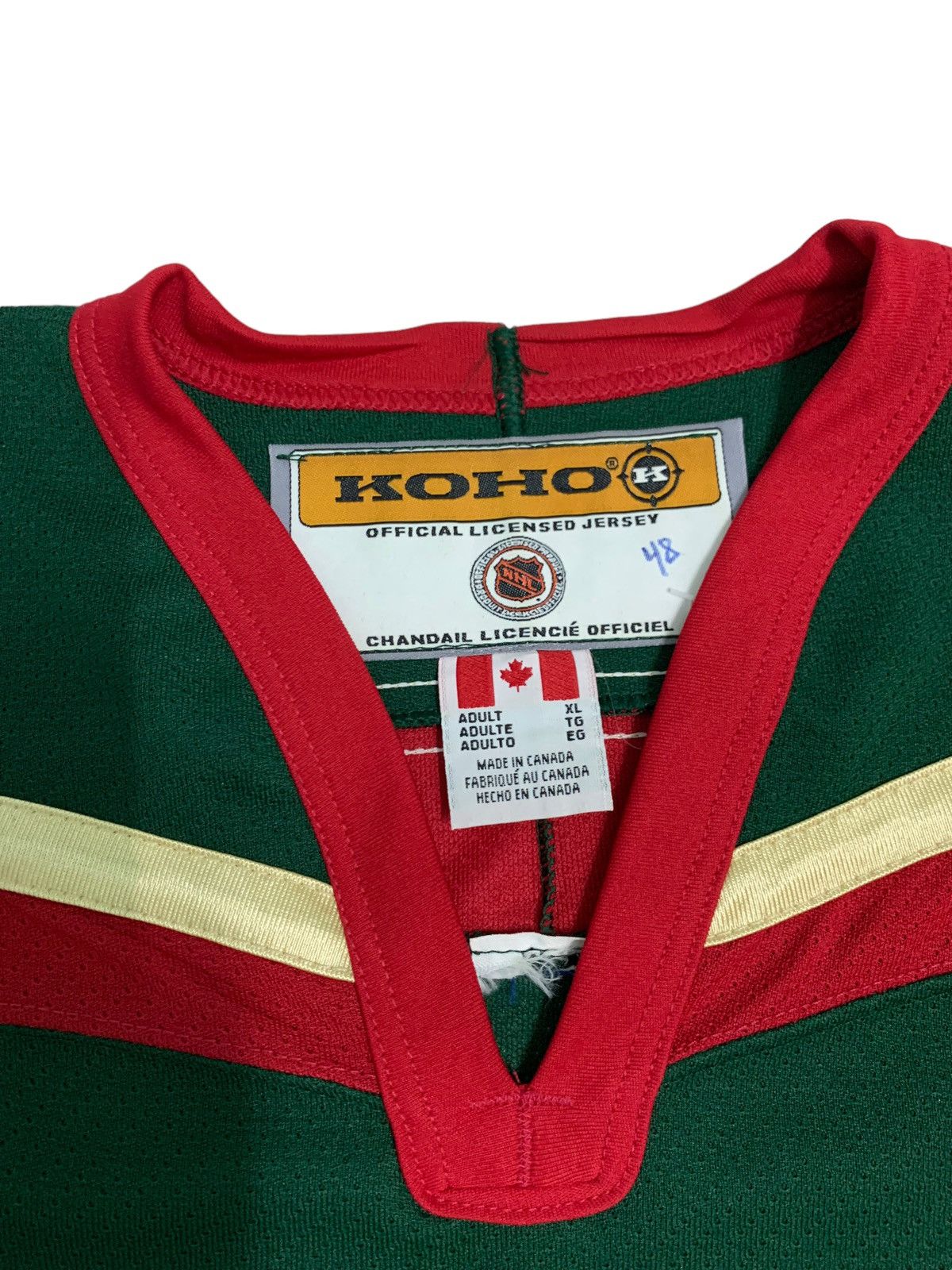 Ccm Vtg Minnesota Will NHL koho Ice Jersey Size US XL / EU 56 / 4 - 7 Thumbnail