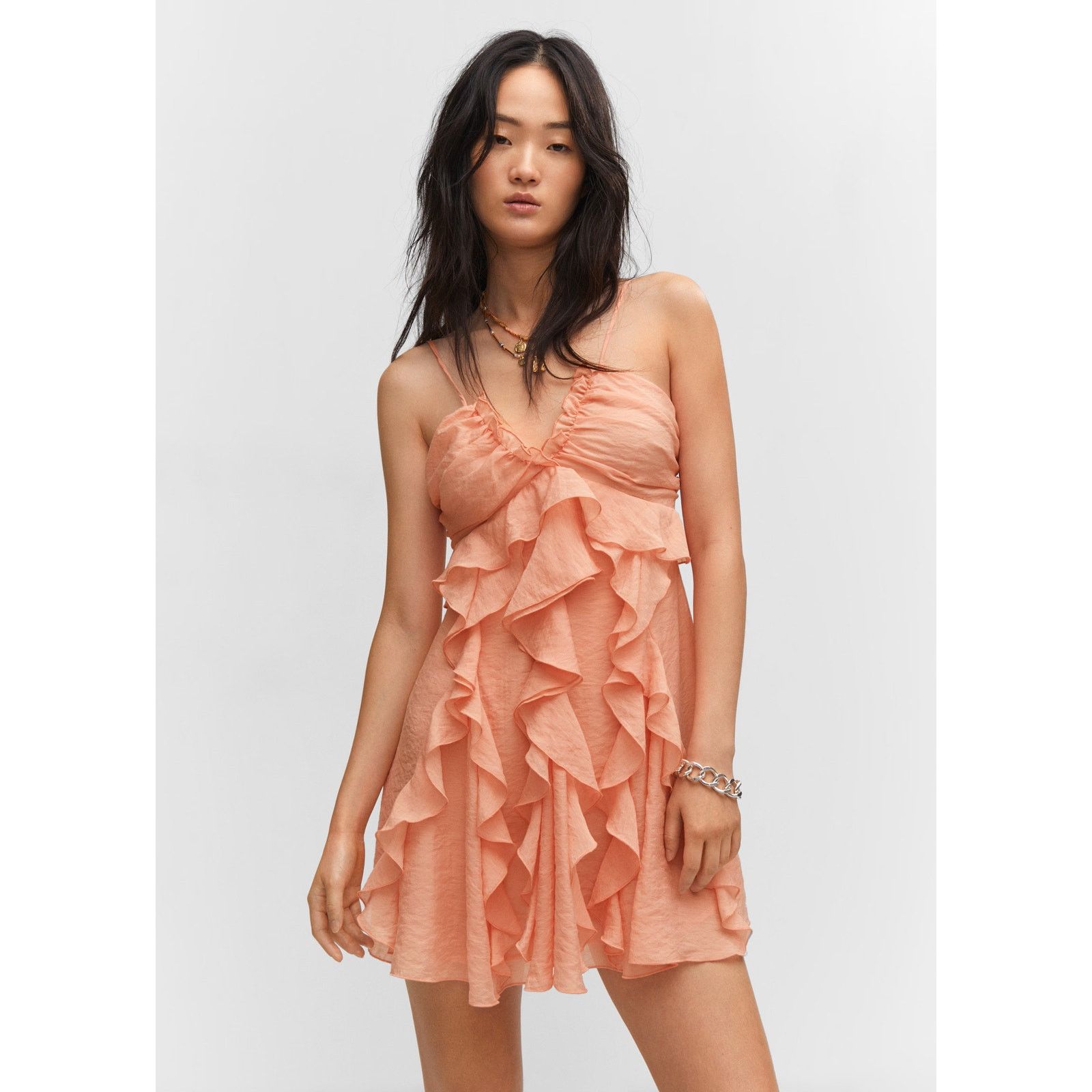 Mango MANGO Ruffle Mini Dress NWT Size M / US 6-8 / IT 42-44 - 16 Thumbnail