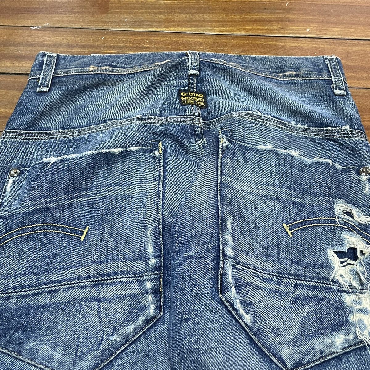G-Star × Vintage Rare Design Vintage Brand G-Star Distressed Jeans 1990s Size US 33 - 4 Thumbnail