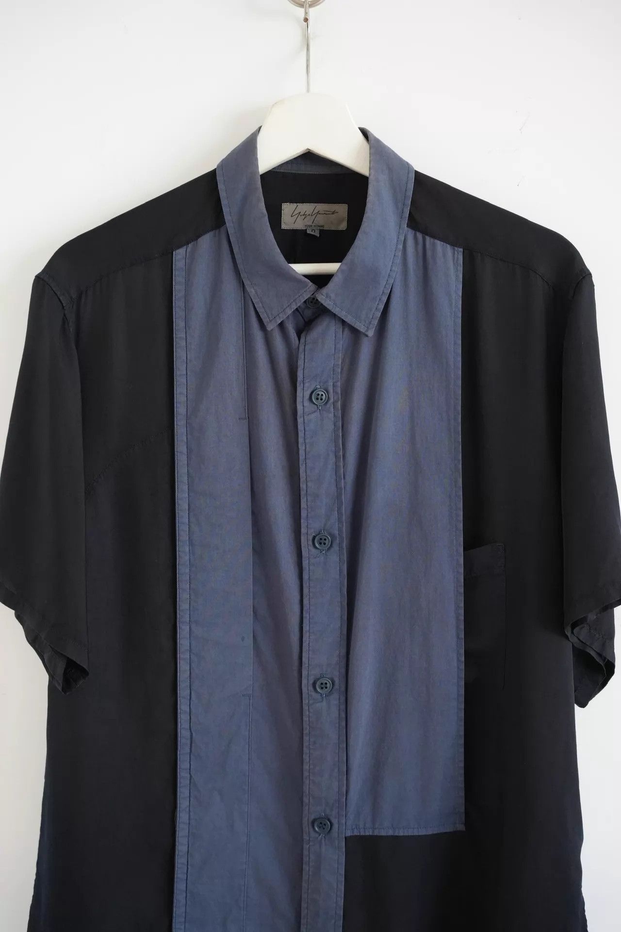 Yohji Yamamoto Yohji Yamamoto 11SS Pour Homme Asym Cupro SS Shirt Size US L / EU 52-54 / 3 - 3 Thumbnail