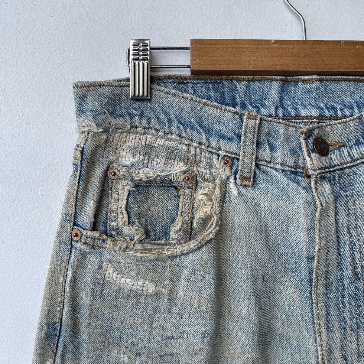 Levi's Vintage Levi’s 509 Reworked Anime Pop-Art Boro Sashiko Denim Size US 31 - 5 Thumbnail