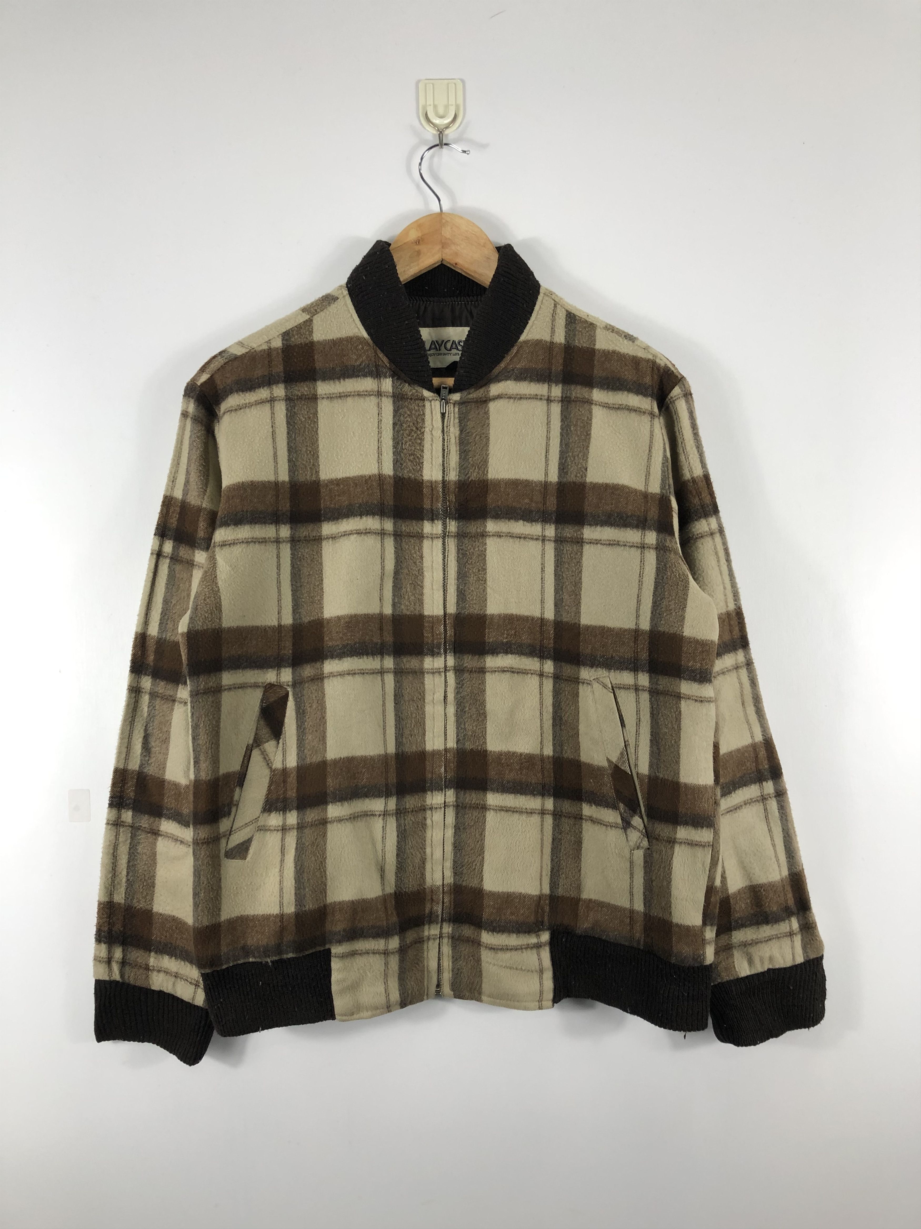 Japanese Brand Vintage 90s Plaid Jacket J0578 Size US L / EU 52-54 / 3 - 1 Thumbnail