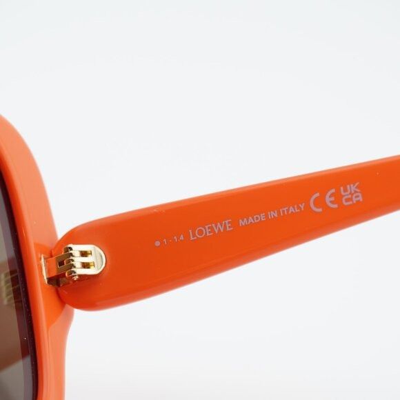 Loewe Loewe LW40134U 42E Sunglasses Orange Square Frame, Brown Size ONE SIZE - 8 Thumbnail