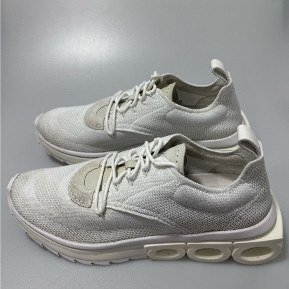 Salvatore Ferragamo Ferragamo Nima Knit Low-Top Sneakers White Men’s Size 10.5 Size US 10.5 / EU 43-44 - 3 Thumbnail
