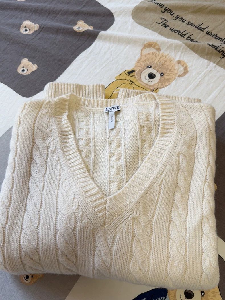 Loewe LOEWE White sweater Size L / US 10 / IT 46 - 1 Thumbnail