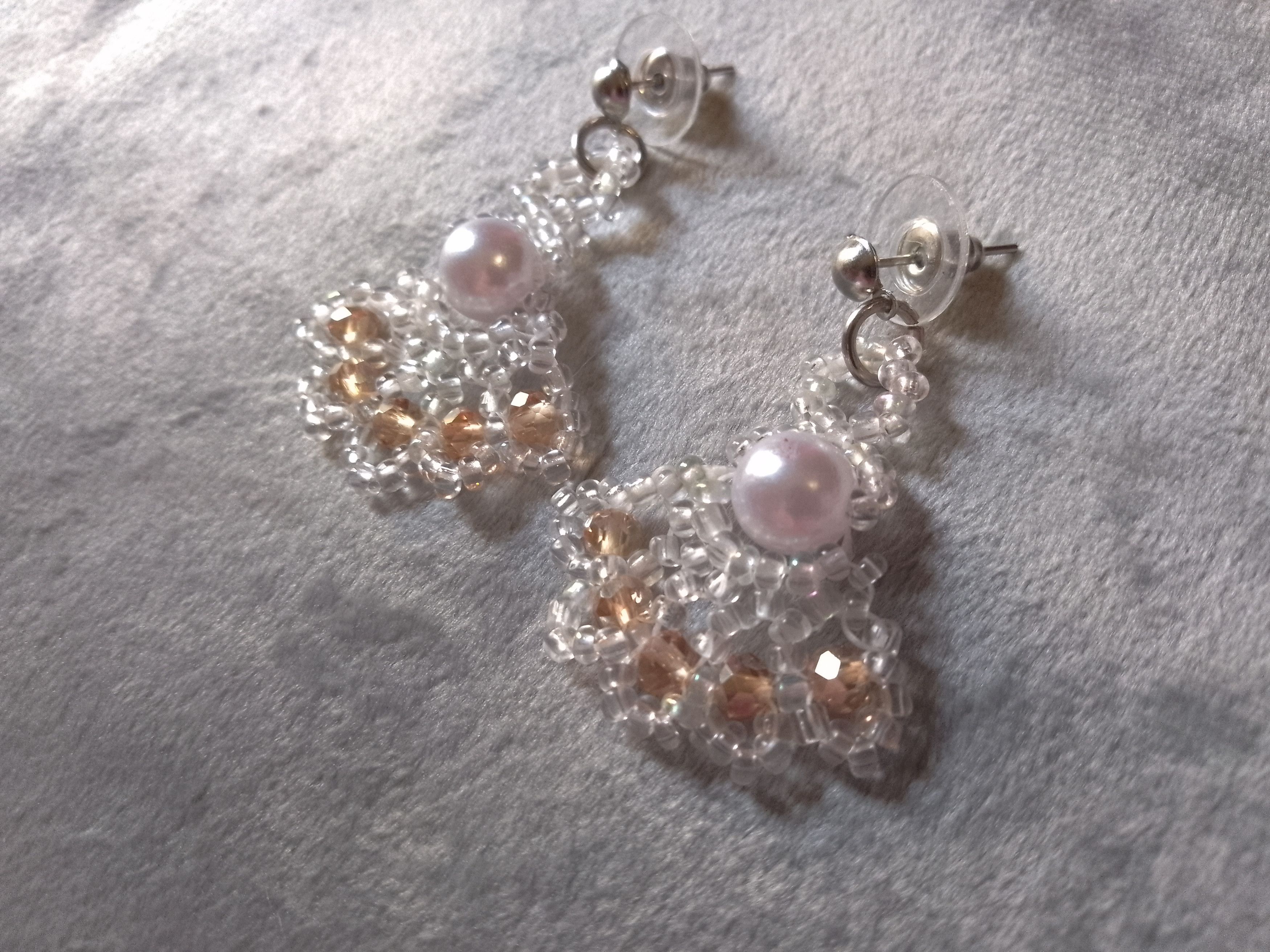 Handmade Necklace. Pearls, Crystal. Earrings. Handmade. Elegant Size ONE SIZE - 4 Thumbnail