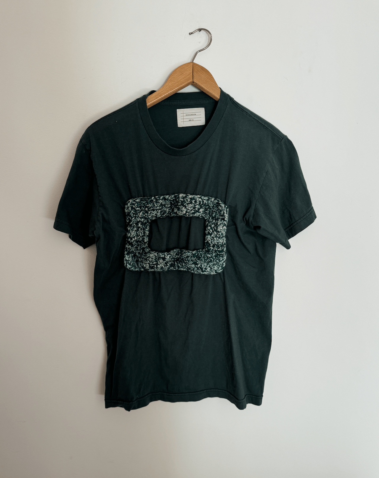 Japanese Brand Shokurashina Green Knit T-Shirt Size US M / EU 48-50 / 2 - 4 Thumbnail