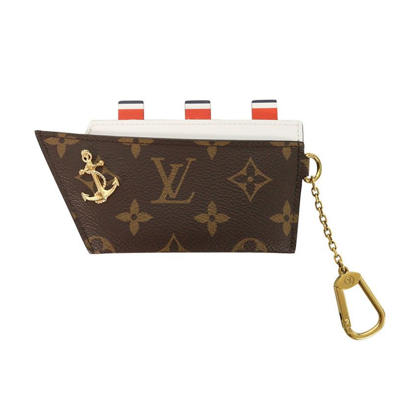Louis Vuitton Louis Vuitton Card holder Brown x White Size ONE SIZE - 1 Thumbnail