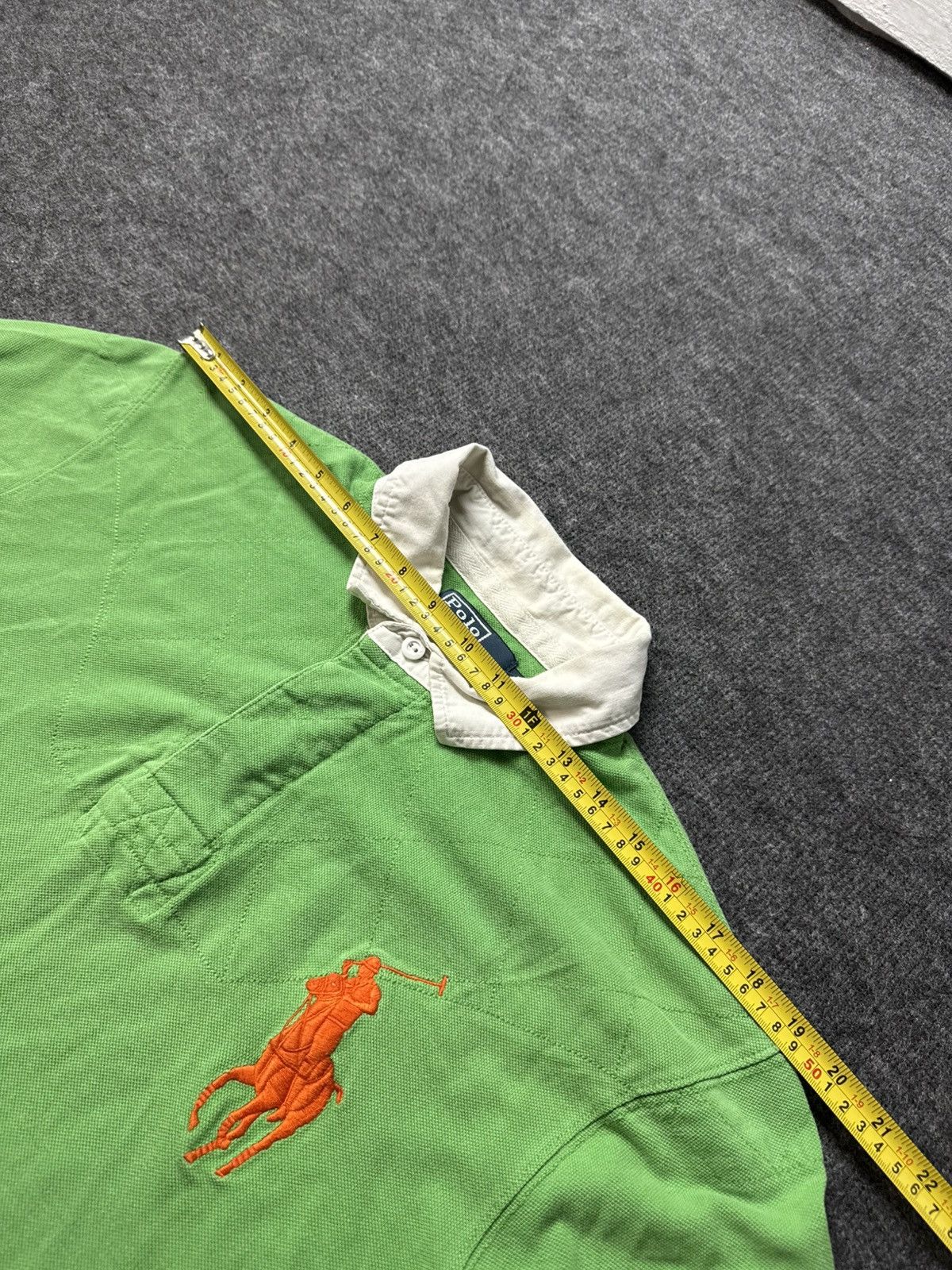 Polo Ralph Lauren 90s Retro Polo Ralph Lauren Big Pony Custom Fit Rugby Polo Size US XL / EU 56 / 4 - 20 Thumbnail
