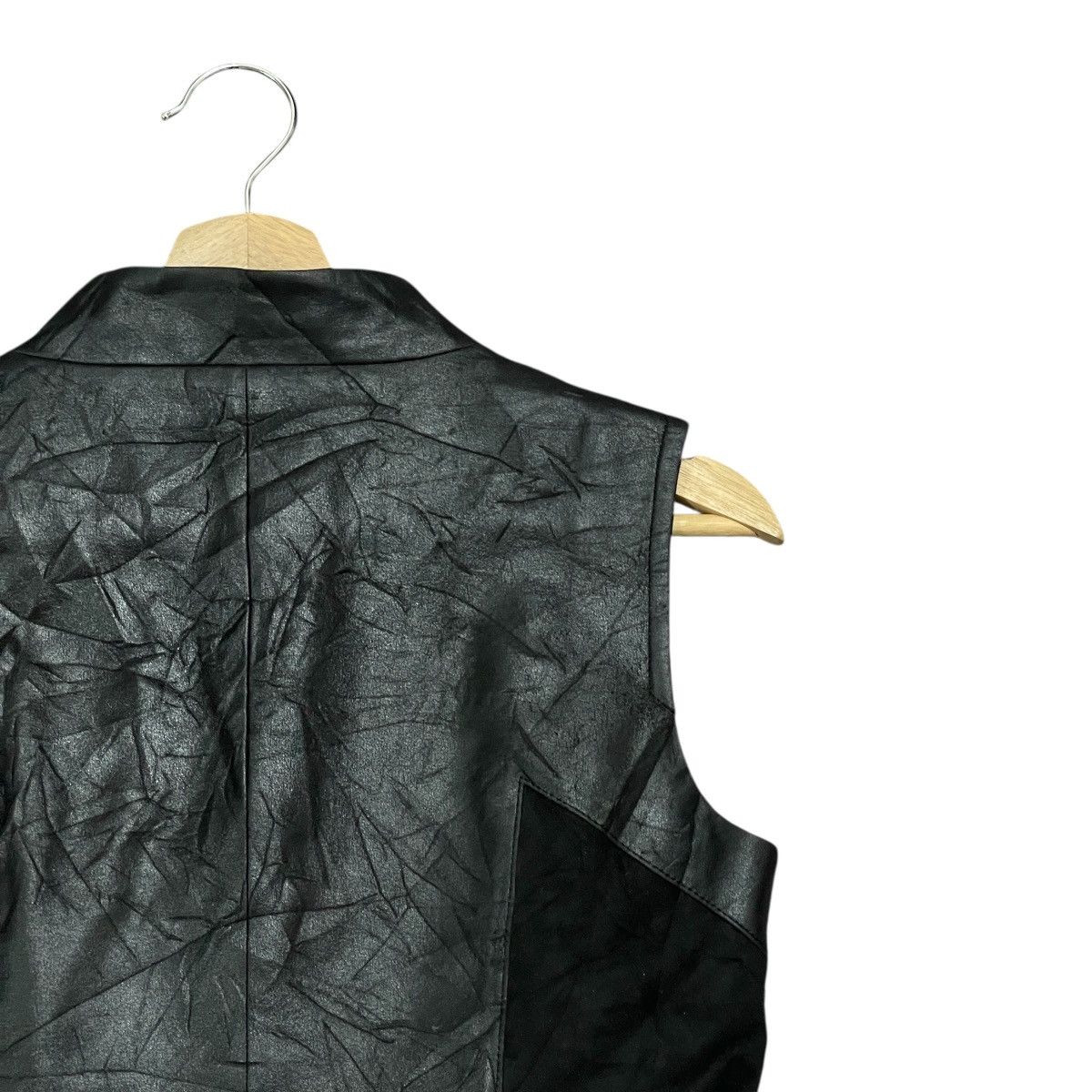 Karl Lagerfeld Vintage Karl Lagerfeld Faux Leather Biker Moto Vest Jacket Size US XS / EU 42 / 0 - 9 Thumbnail