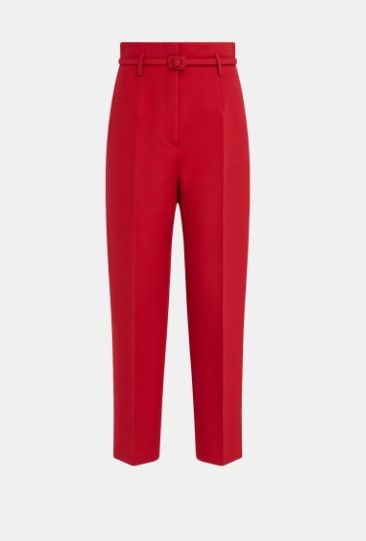 Dior o1w1db10924 Wool And Silk Pant in Red Size 36" / US 14 / IT 50 - 1 Thumbnail