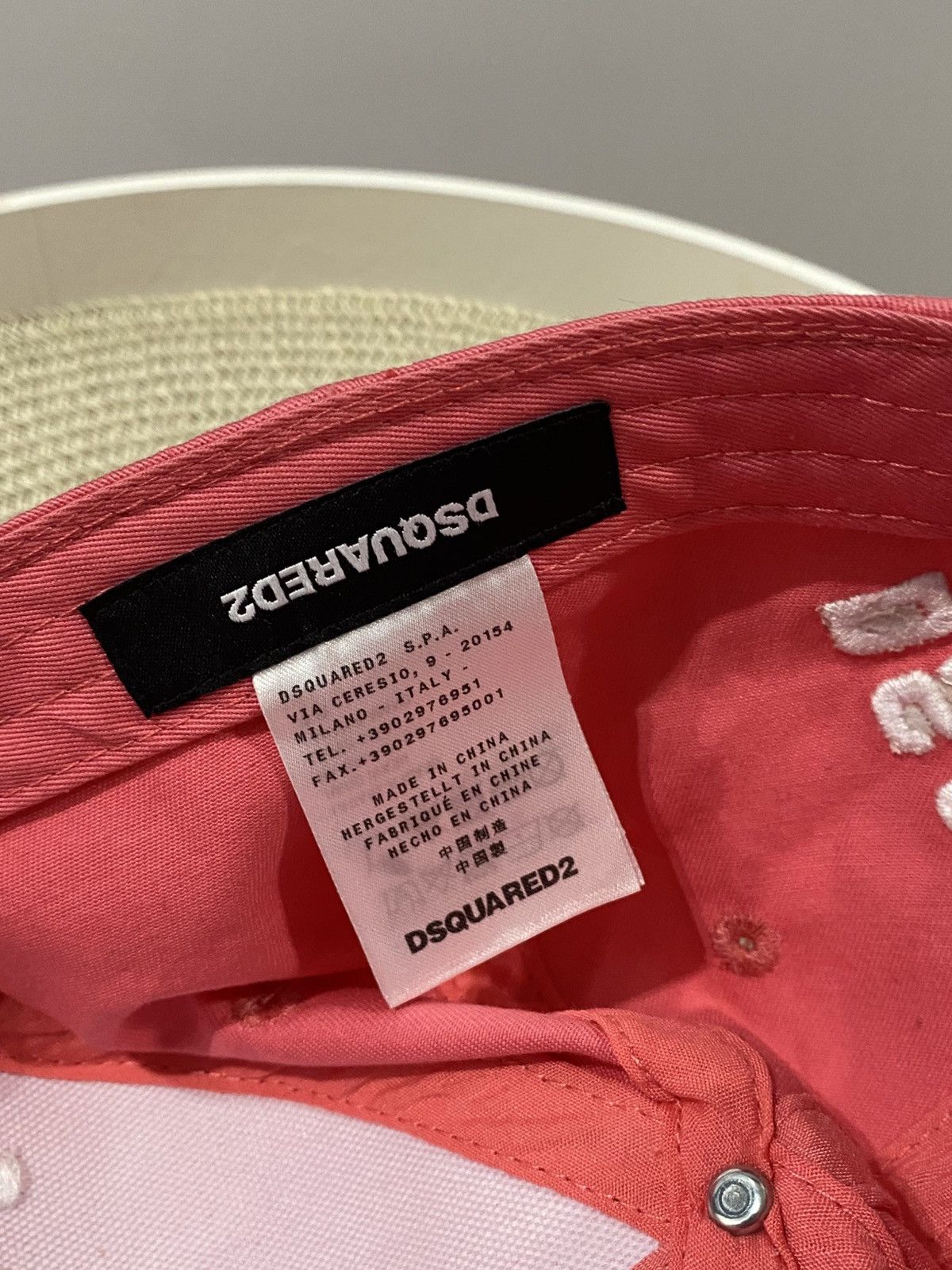 Dsquared2 Dsquared2 ICON pink distressed unisex baseball luxury cap Size ONE SIZE - 2 Thumbnail