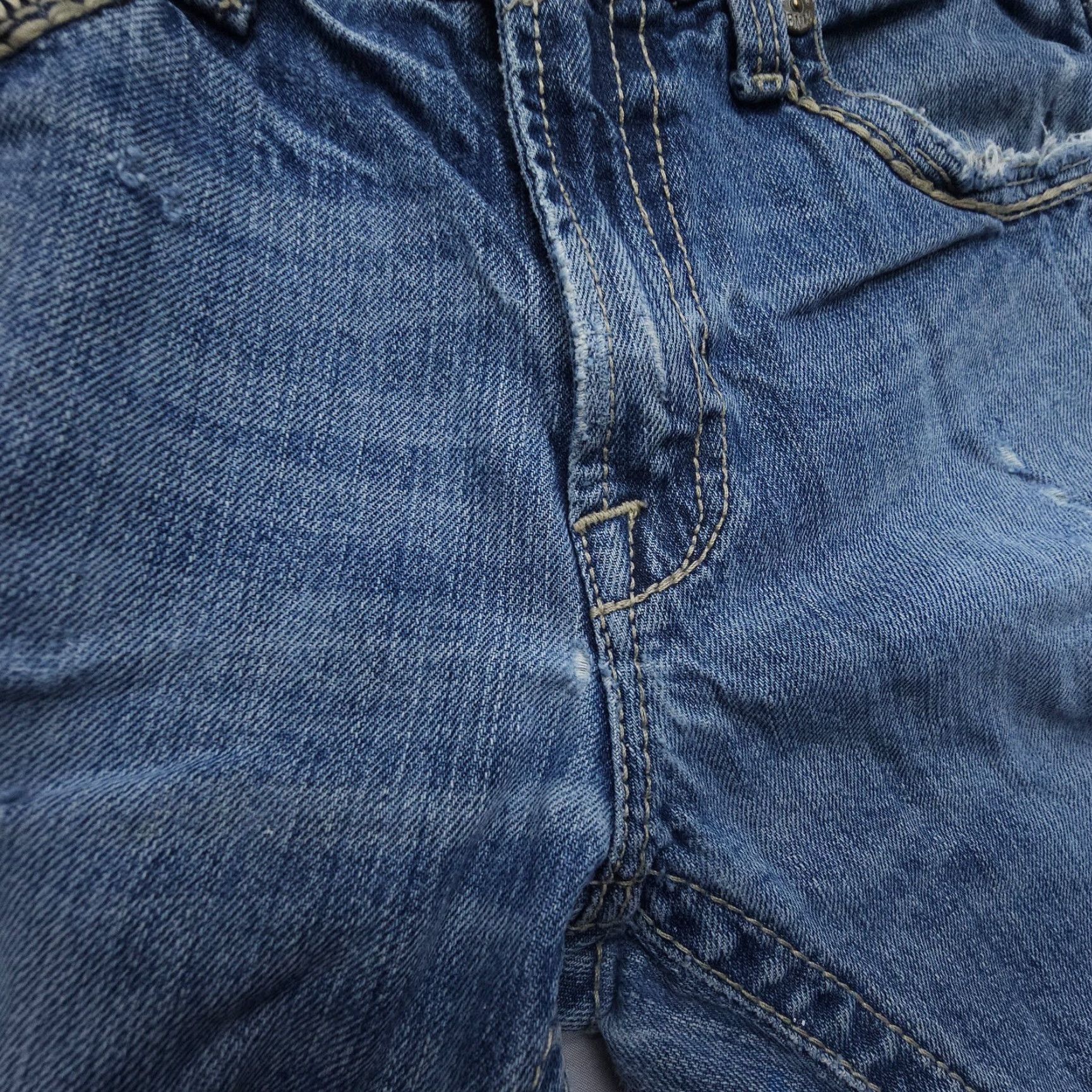 Ariat Ariat Jeans M5 Straight Mens 30 x 32 Blue Distressed 5-Pocket Denim Western Regular Rise Mid Inseam 30 30 in Adult Mens Size US 30 / EU 46 - 6 Thumbnail