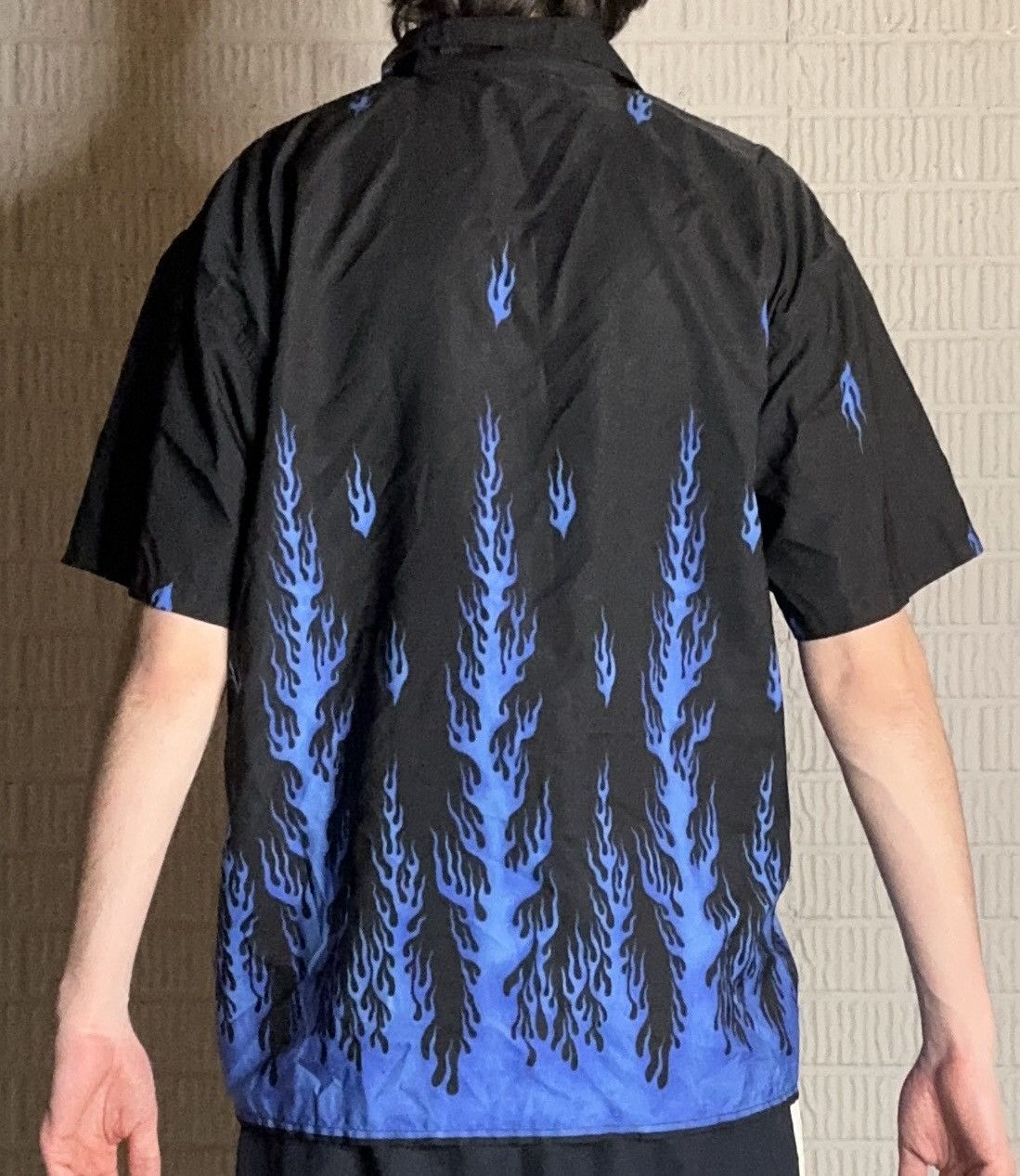 Vintage Y2K 2000s Flame Button Up Shirt Size US L / EU 52-54 / 3 - 2 Thumbnail