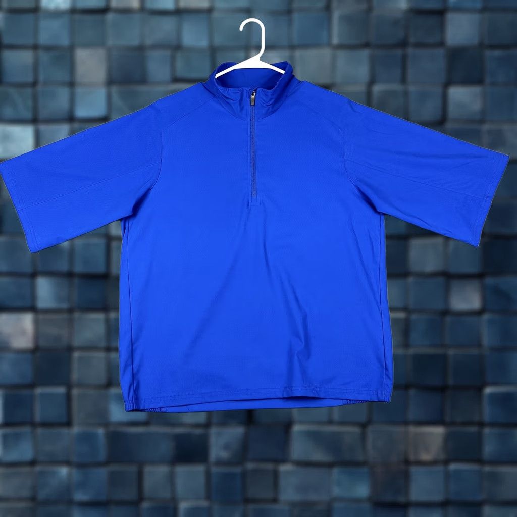 Vintage Zero Restriction Pullover Mens Medium Tour Series Golf Half Zip Short Sleeve Shirt 1/4 Zip Pockets Breathable Moisture Wicking Softshell Size US M / EU 48-50 / 2 - 1 Thumbnail
