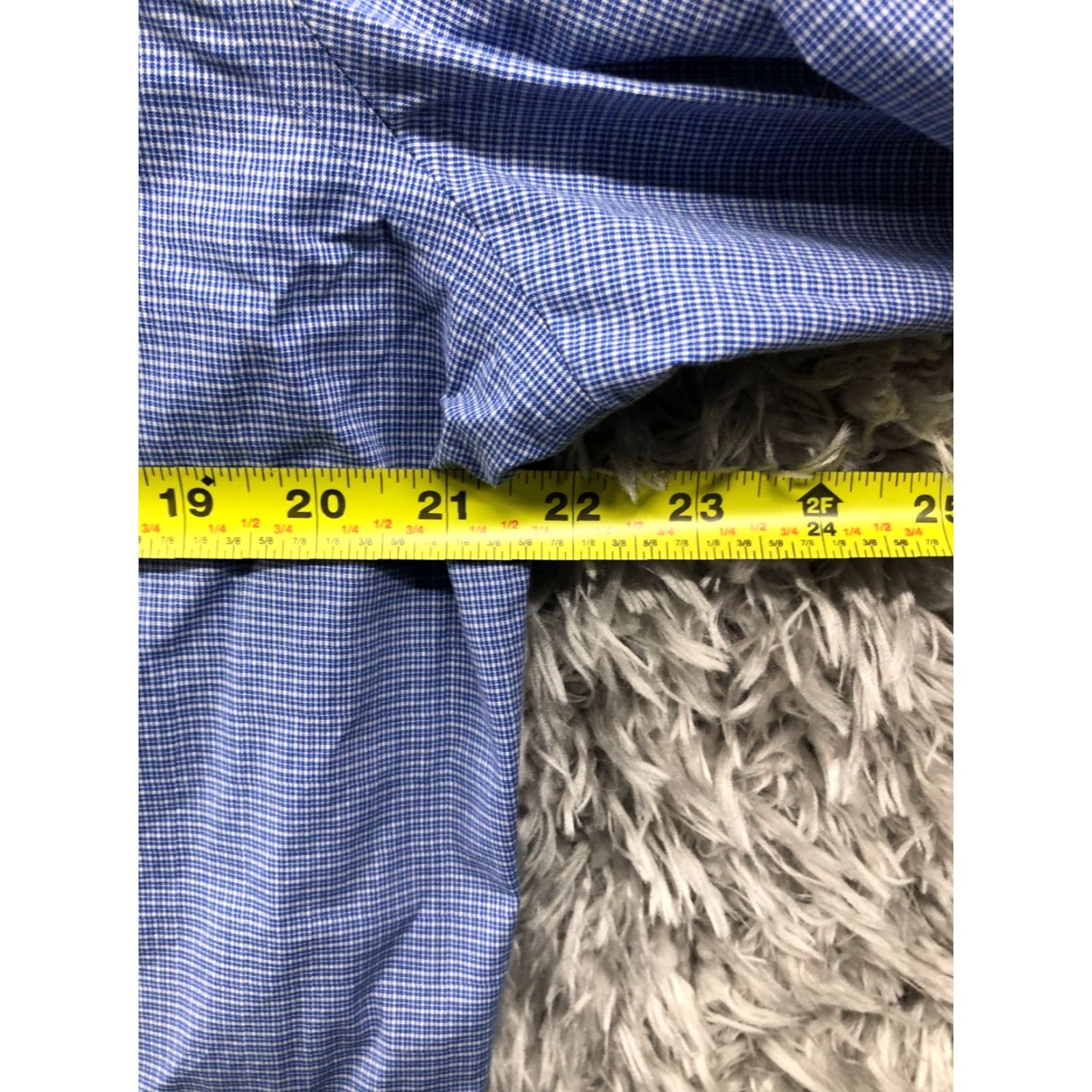 Croft & Barrow Croft & Barrow Classic Fit No Iron Shirt Mens Long Sleeve Size 17 Blue Plaid Button-Up Casual Shirt Size US XL / EU 56 / 4 - 4 Thumbnail