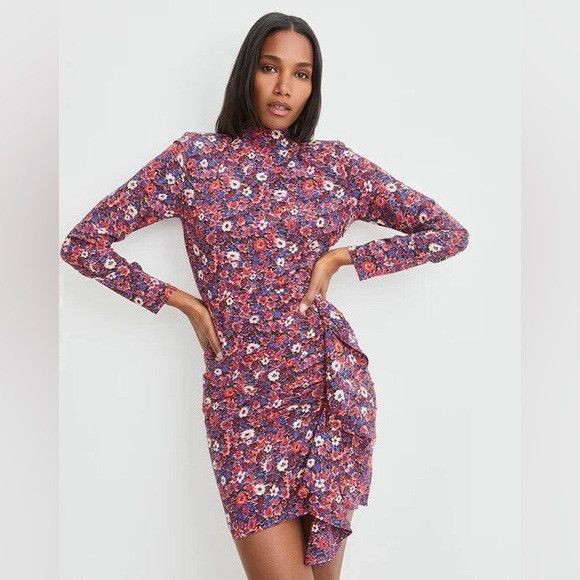 Veronica Beard VERONICA BEARD -Louella Floral Print Dress In Berry Multi Size XS / US 0-2 / IT 36-38 - 1 Thumbnail