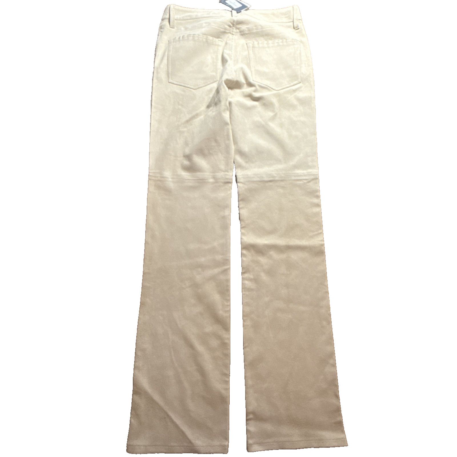 Lauren Ralph Lauren Lauren Ralph Pale Parchment High Rise Straight Leg Suede Size 30" / US 8 / IT 44 - 3 Thumbnail