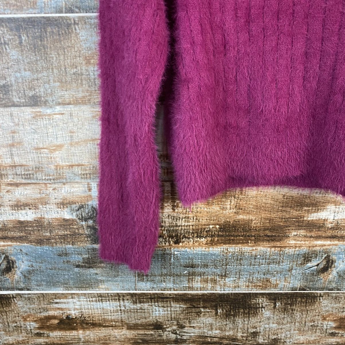 Japanese Brand DL A.G Plus Purple fur shaggy Knitwear #C1065 Size S / US 4 / IT 40 - 16 Thumbnail