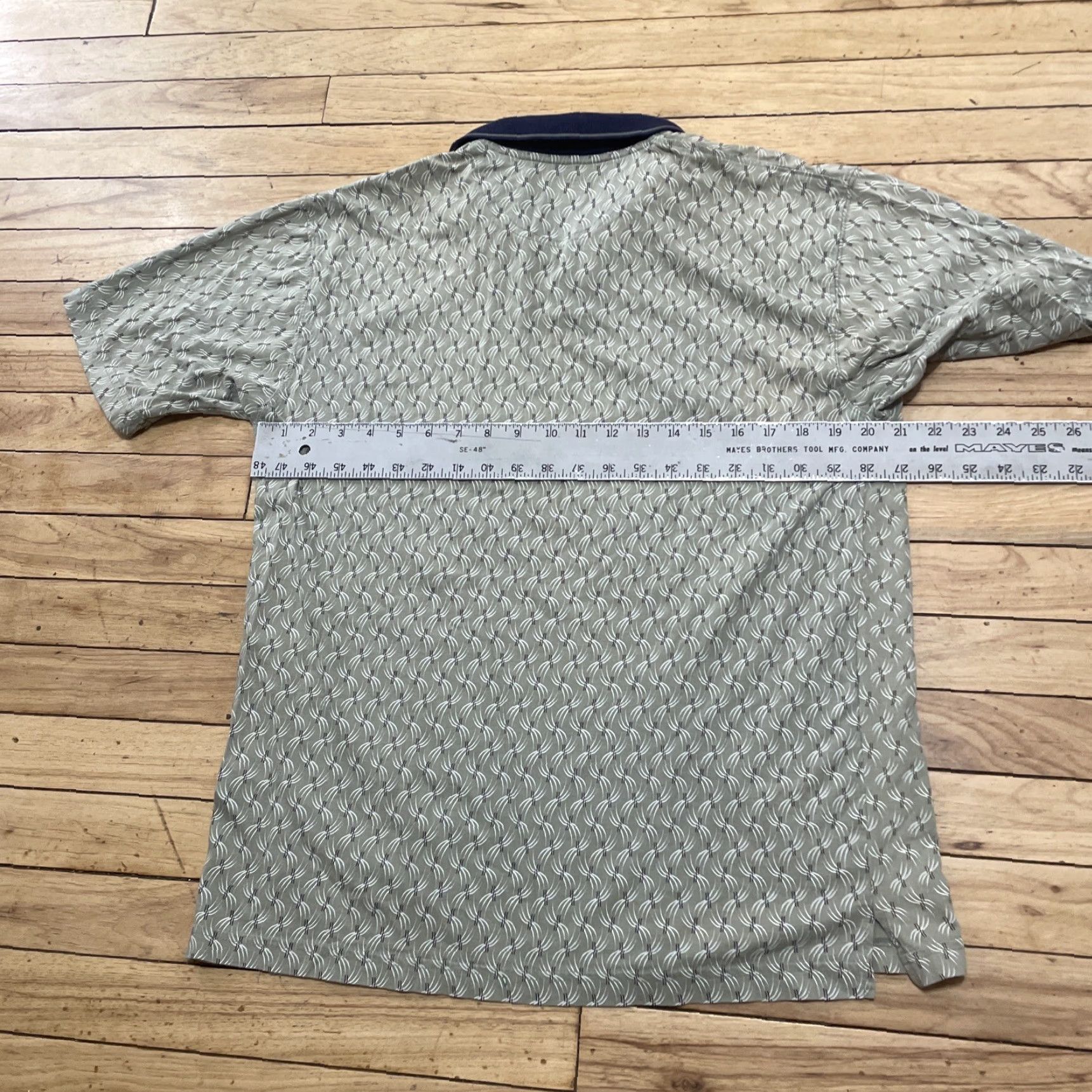 Vintage VINTAGE M.E. Sport Polo Shirt Men M Green Blue Geometric 90s Streetwear Y2k Prep Polo Mens Short Sleeve Button Collar Size US M / EU 48-50 / 2 - 6 Thumbnail