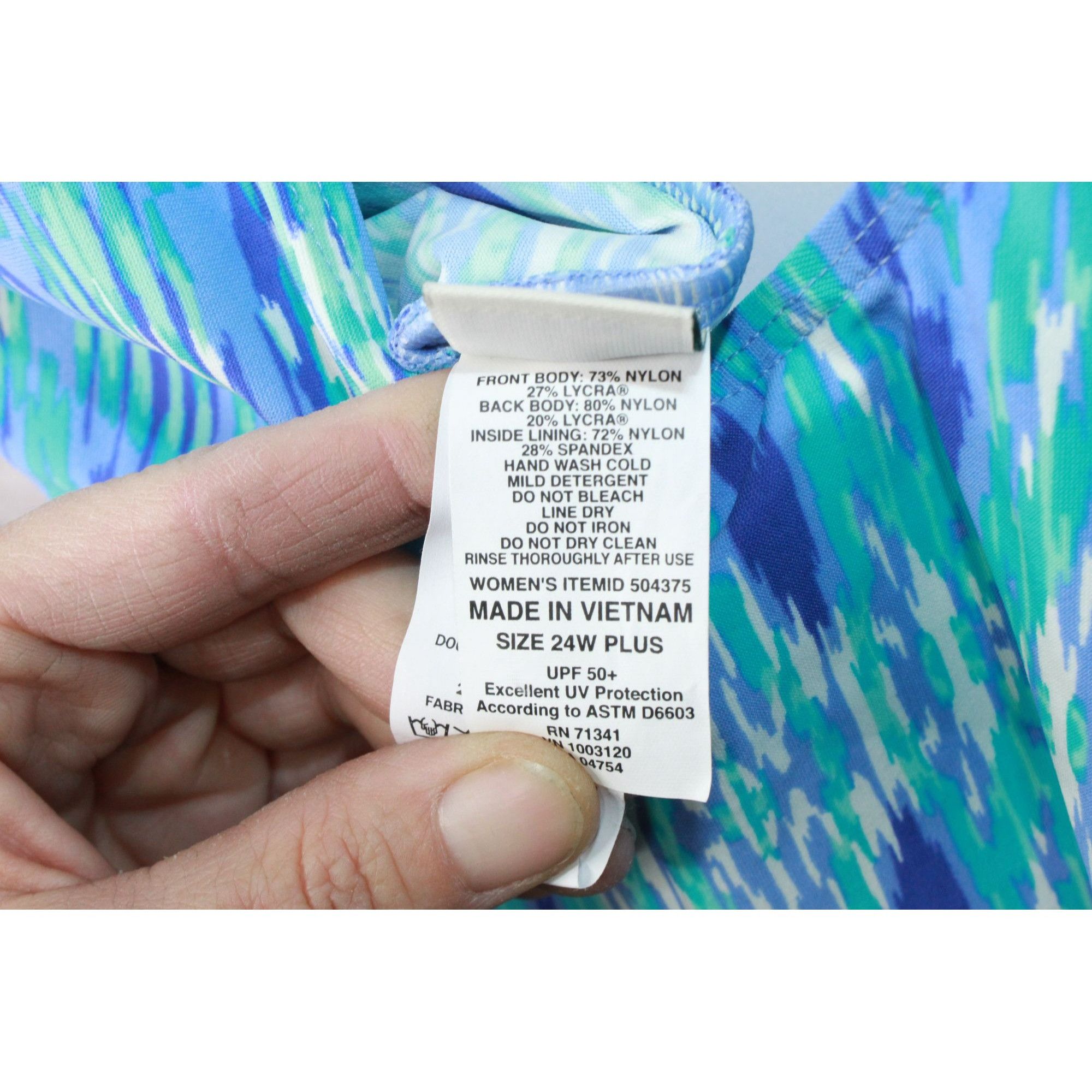 L.L. Bean LL Bean Shaping Swimwear Tanksuit Geometric Print Size 3XL / US 20-22 - 8 Thumbnail