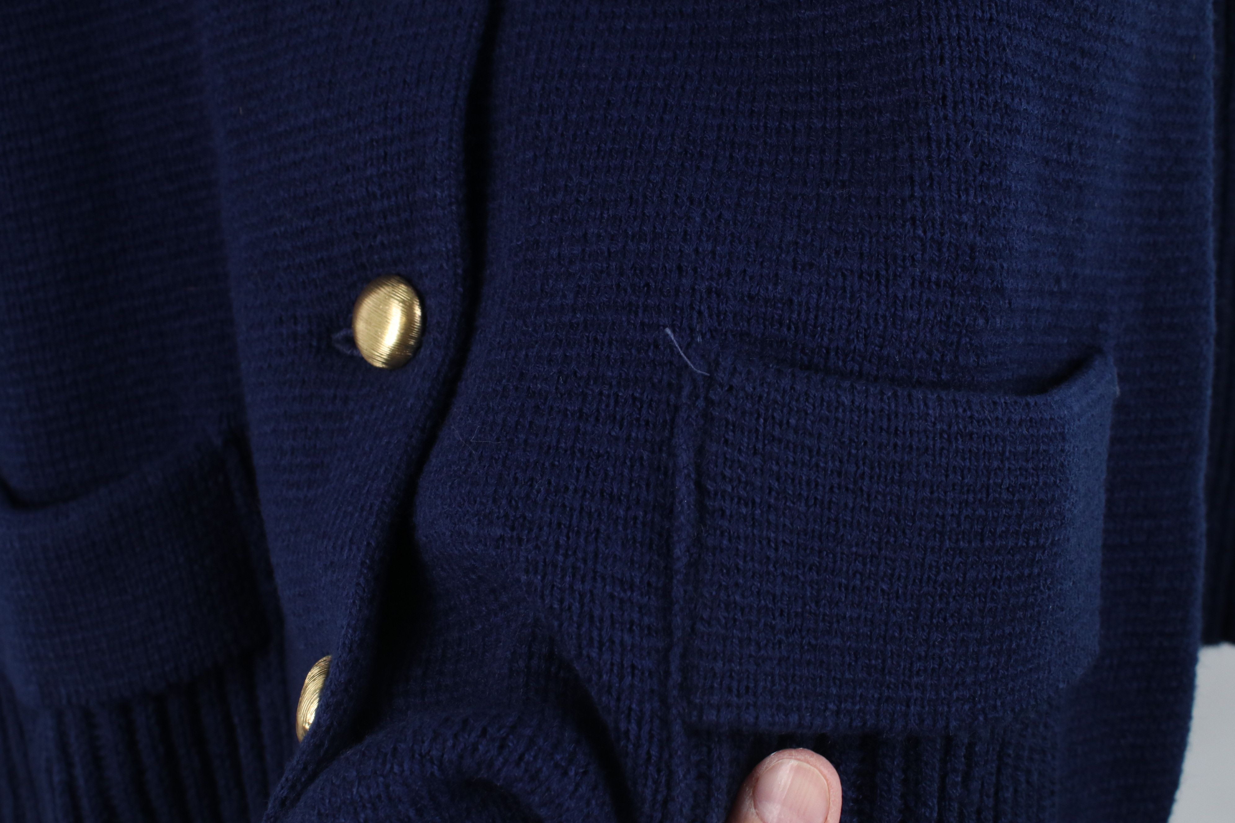 Vintage Vintage 70s Streetwear Ribbed Knit Collared Cardigan Sweater Size XS / US 0-2 / IT 36-38 - 5 Thumbnail