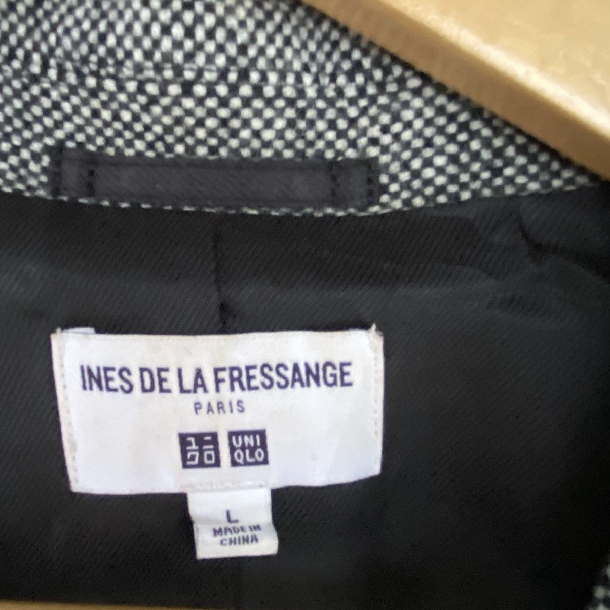 Other Vintage Ines De La Fressange Cotton Wool Mix Overcoat Gray Size US L / EU 52-54 / 3 - 6 Thumbnail