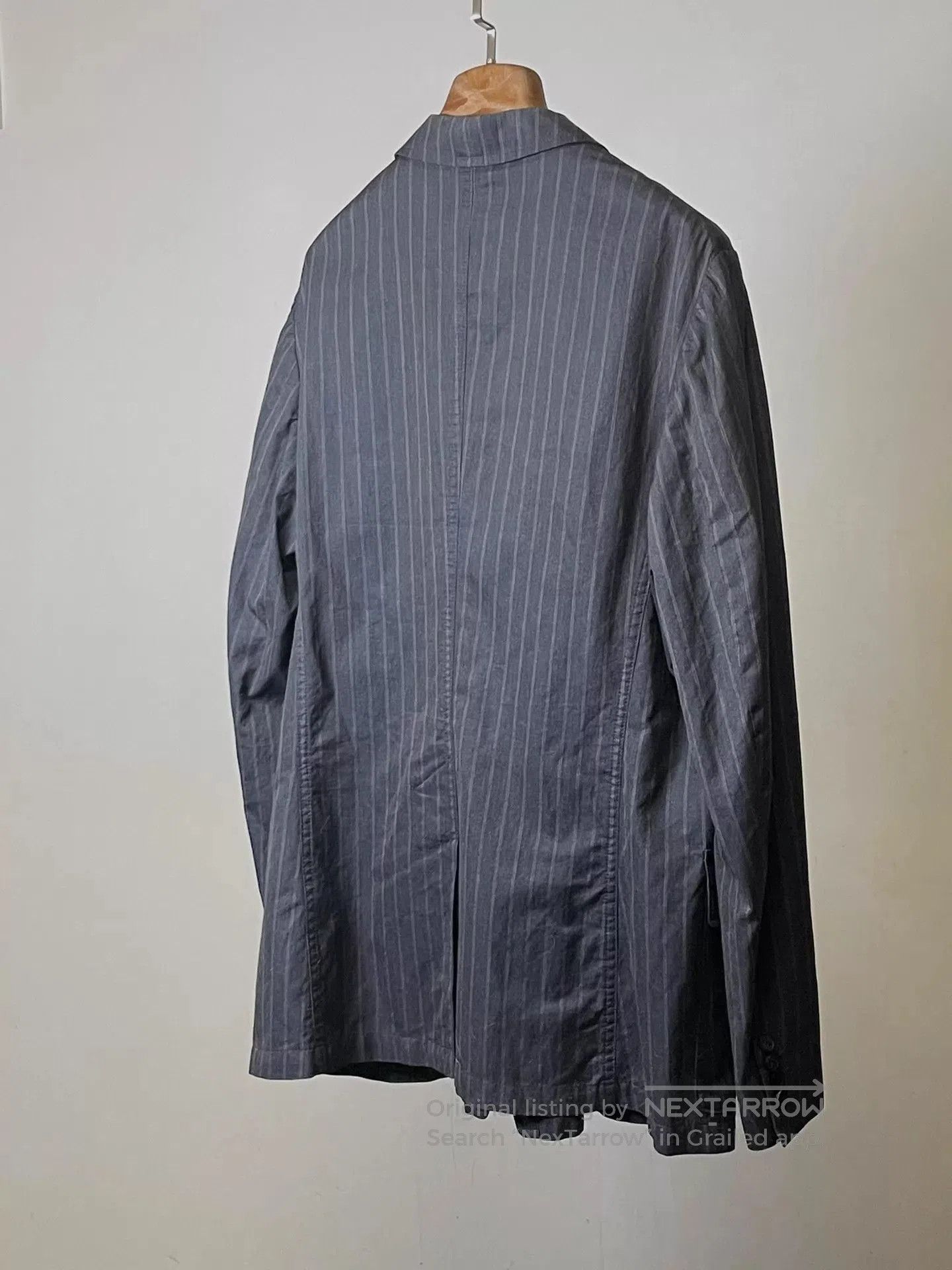 Dries Van Noten Blue Striped Lightweight Button. Size US S / EU 44-46 / 1 - 5 Thumbnail