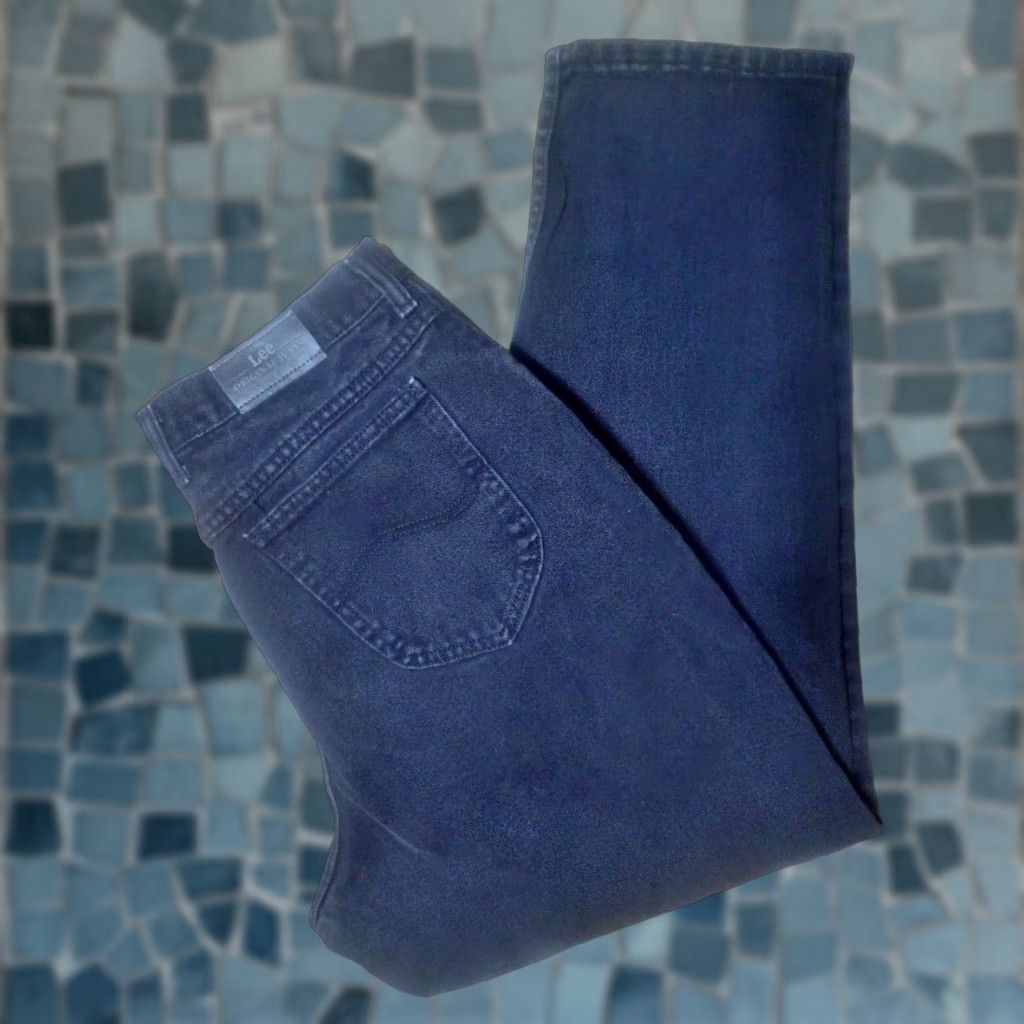 Lee Vintage Womens Lee Original Fit Mom Jeans 32 Waist 29 Inseam High Rise Black Denim 80s 90s USA Made Women's Sizes 14 Size 36" / US 14 / IT 50 - 1 Thumbnail