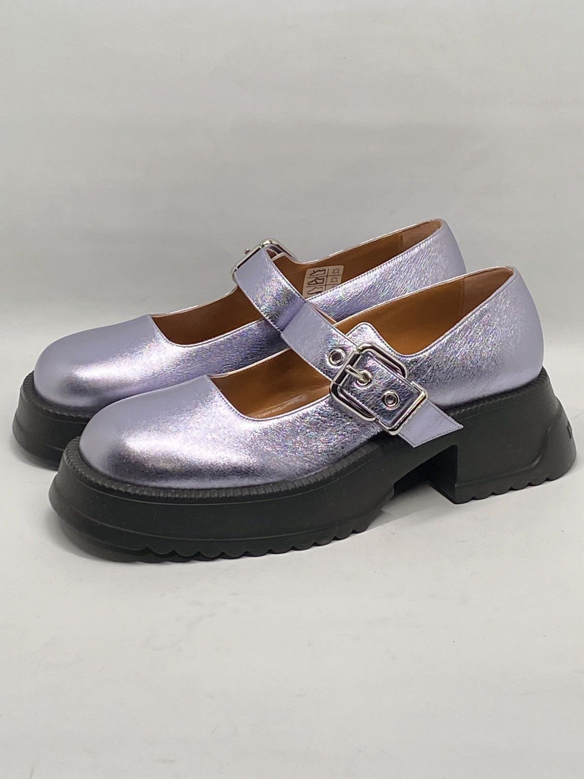 Marni Marni Blue Leather Mary Jane Platform Loafers size 39 Size US 9 / IT 39 - 1 Thumbnail